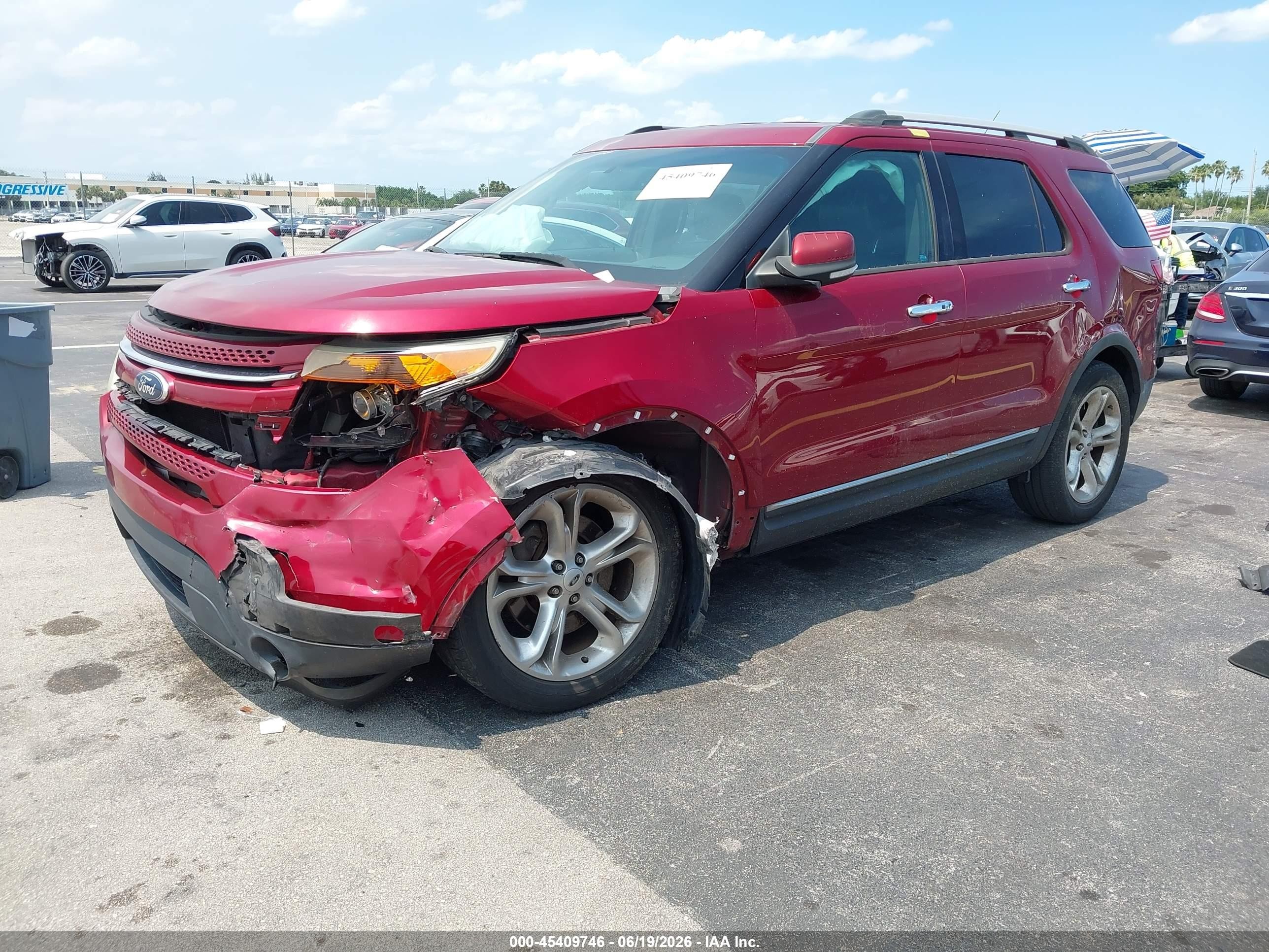 2015 Ford Explorer Limited Red vin: 1FM5K7F89FGA89701