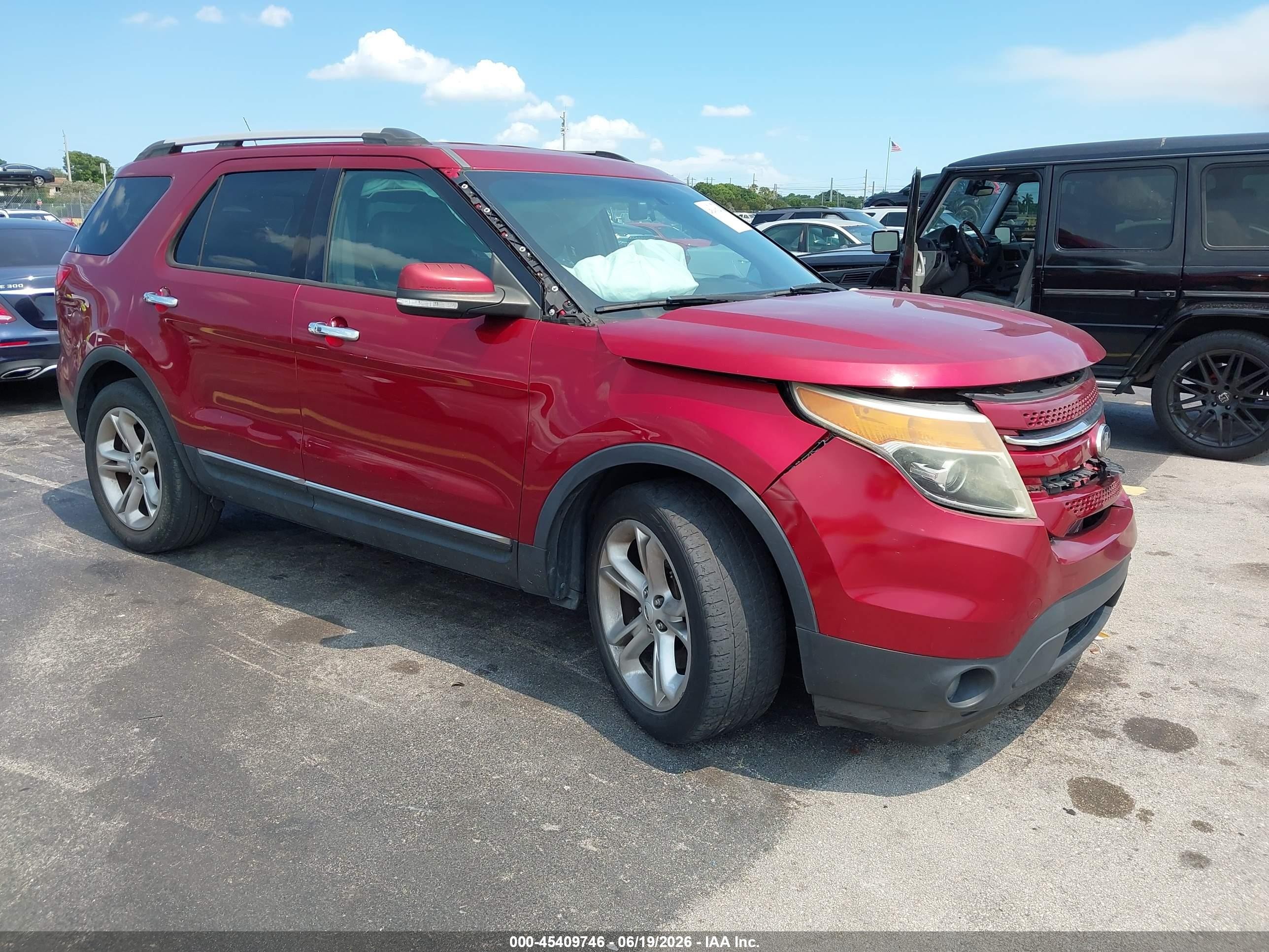 2015 Ford Explorer Limited Red vin: 1FM5K7F89FGA89701