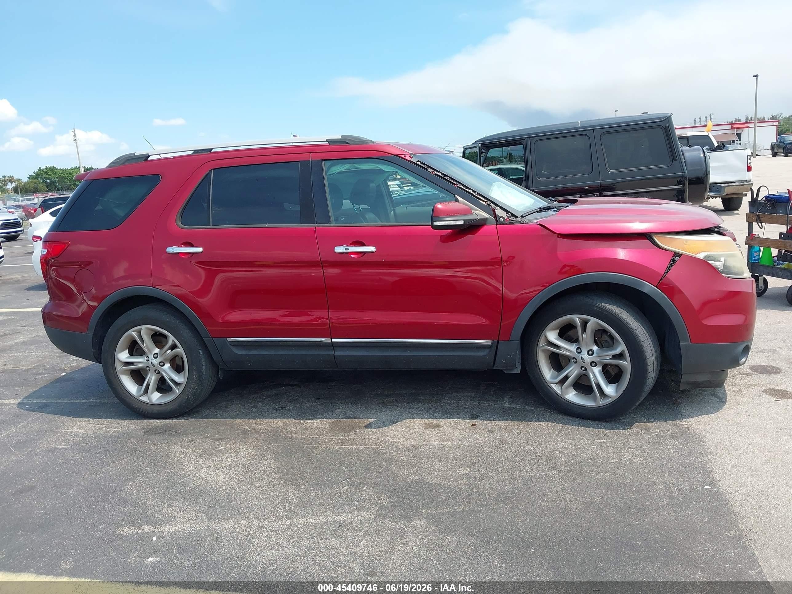 2015 Ford Explorer Limited Red vin: 1FM5K7F89FGA89701