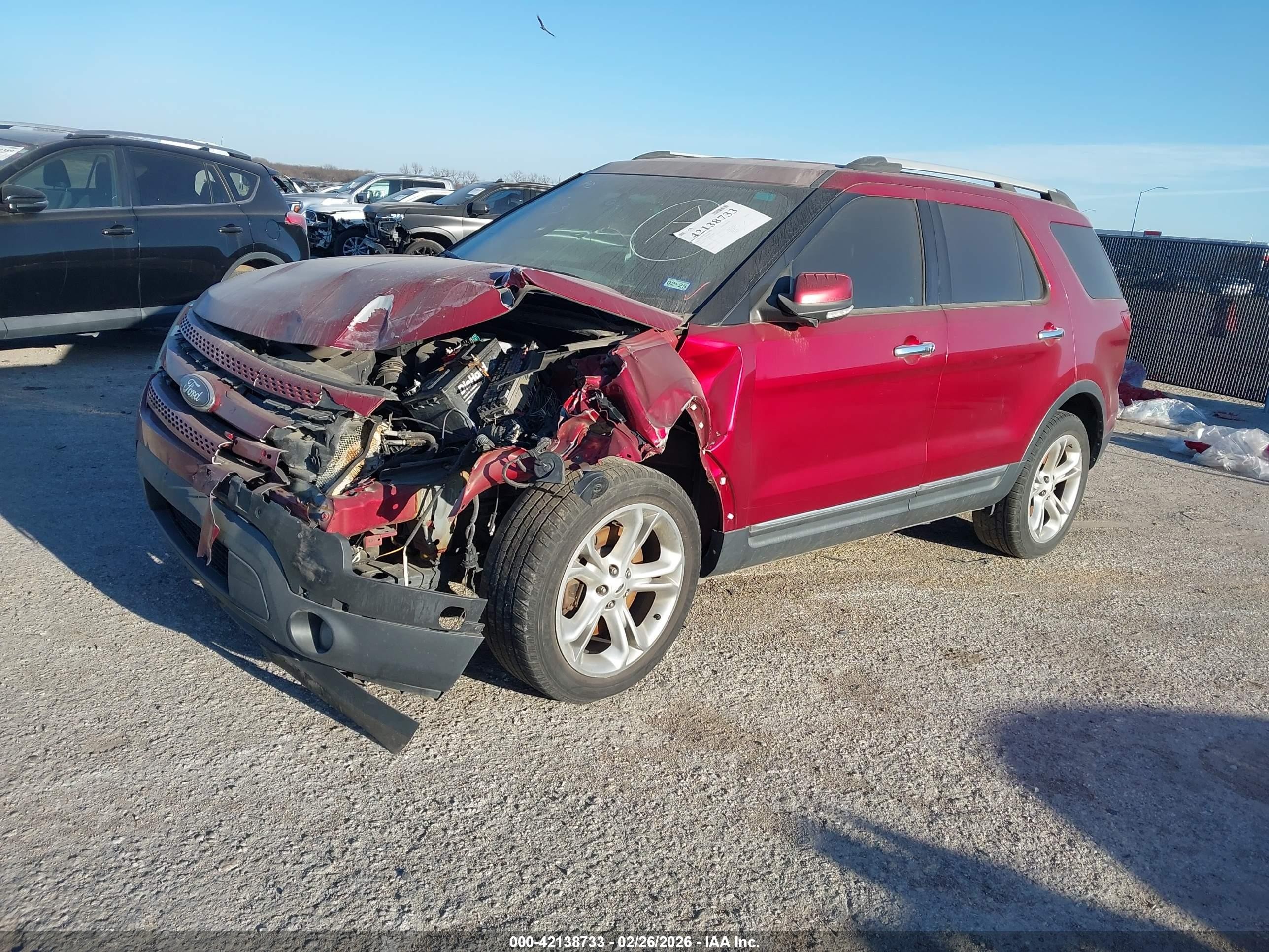 2015 Ford Explorer Limited Красный vin: 1FM5K7F89FGA94669