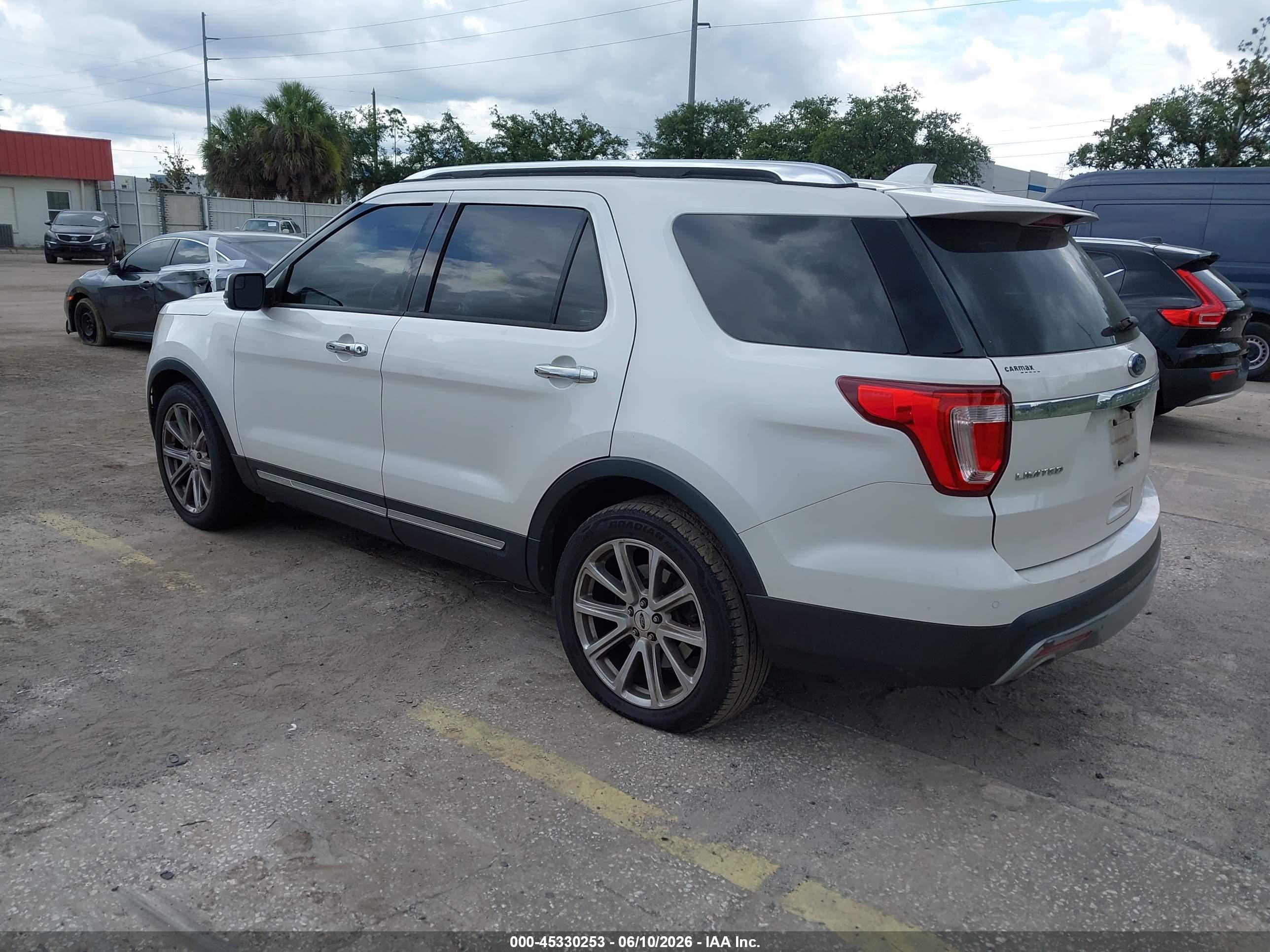 2016 Ford Explorer Limited White vin: 1FM5K7F89GGA99081