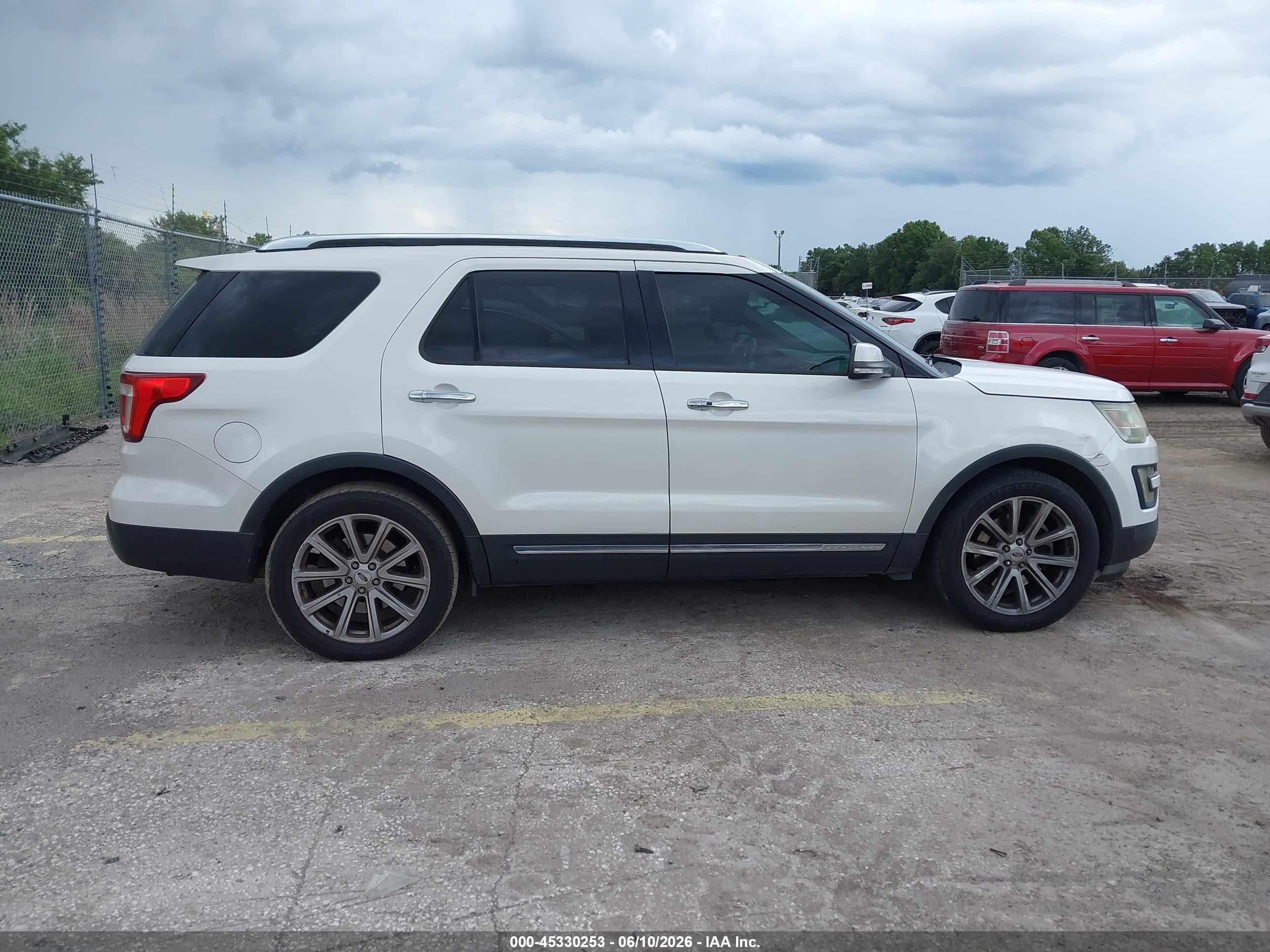2016 Ford Explorer Limited White vin: 1FM5K7F89GGA99081