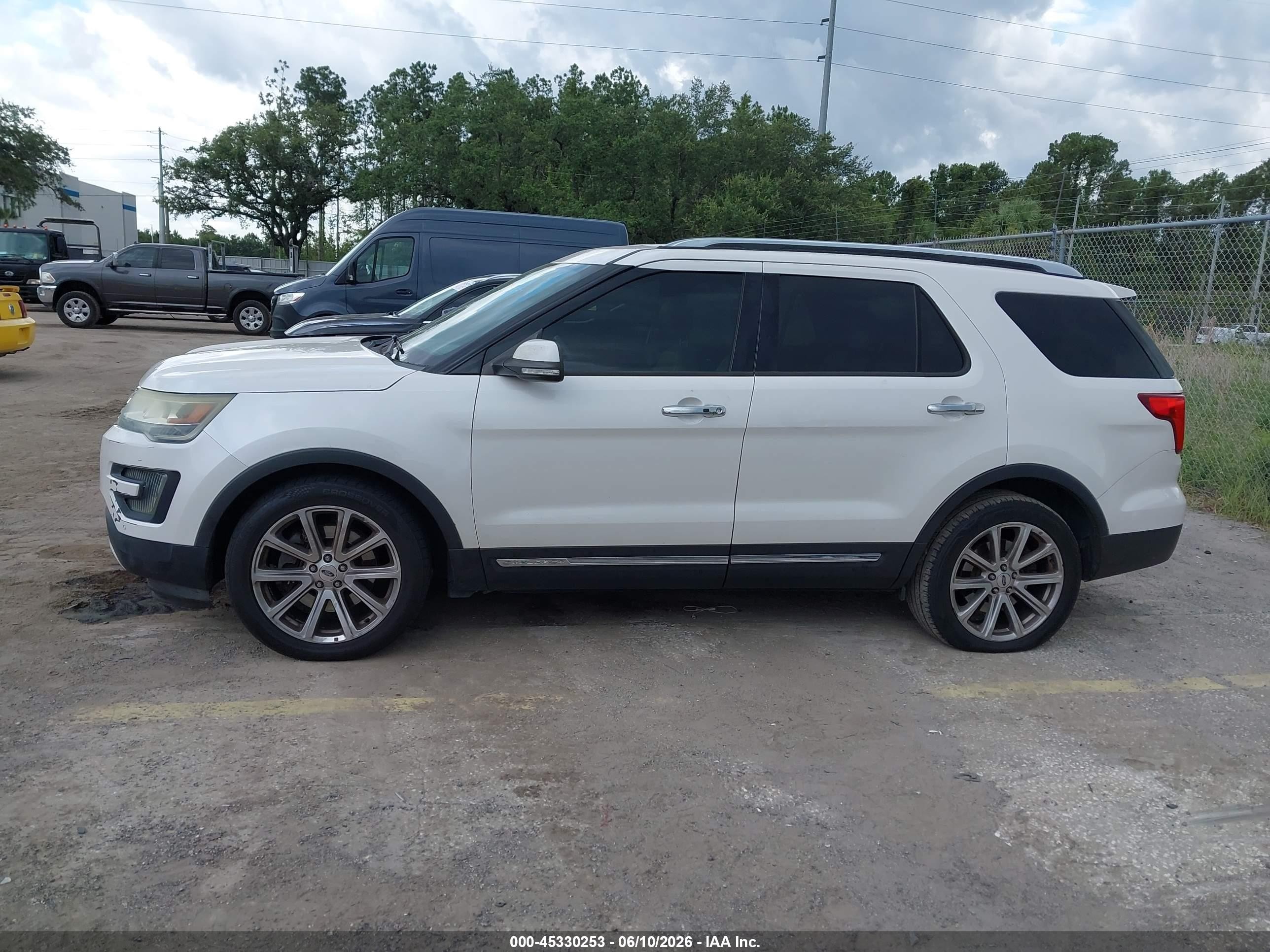 2016 Ford Explorer Limited White vin: 1FM5K7F89GGA99081