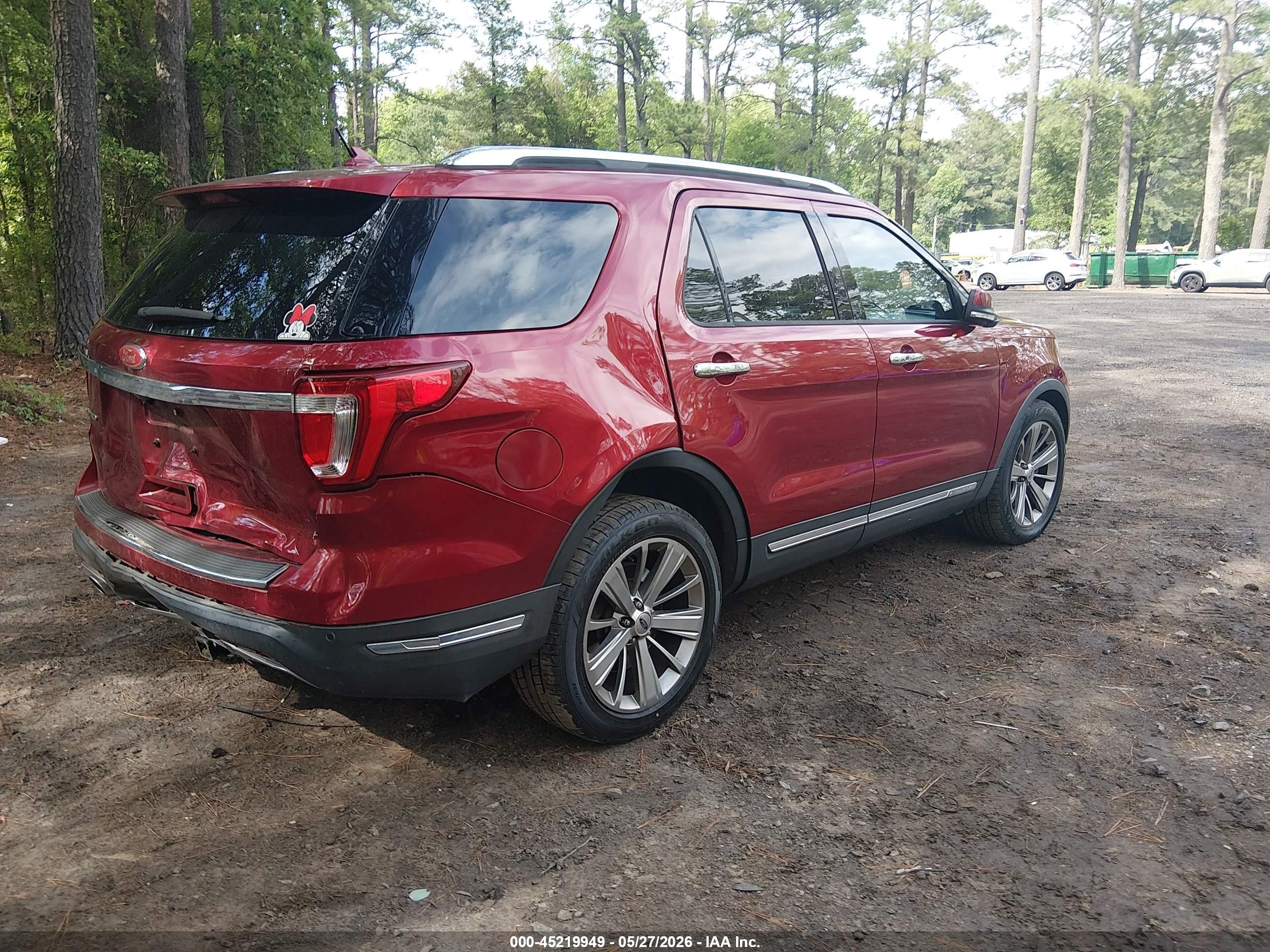 2018 Ford Explorer Limited Красный vin: 1FM5K7F89JGA27451