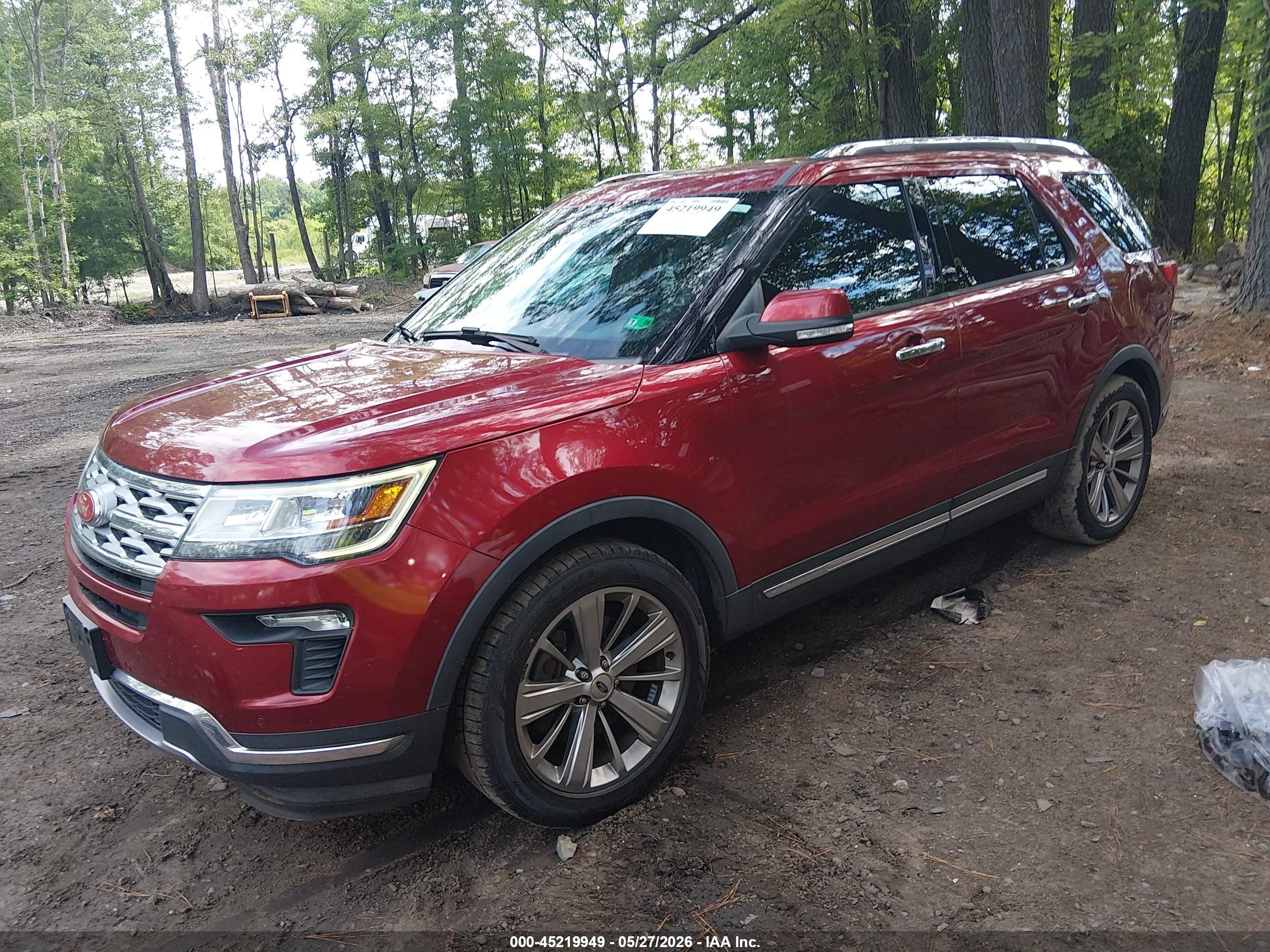 2018 Ford Explorer Limited Красный vin: 1FM5K7F89JGA27451