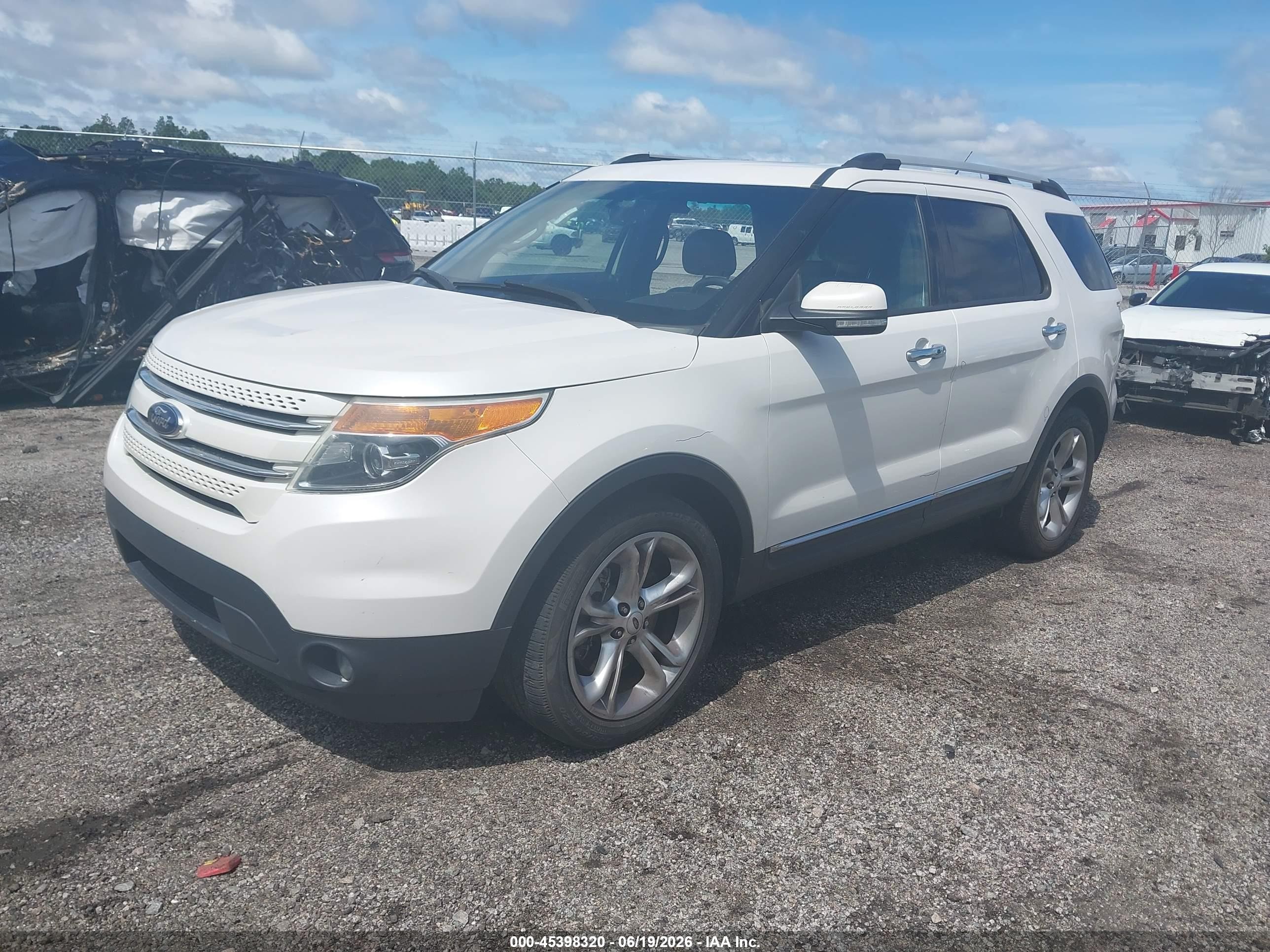 2013 Ford Explorer Limited White vin: 1FM5K7F8XDGB81459