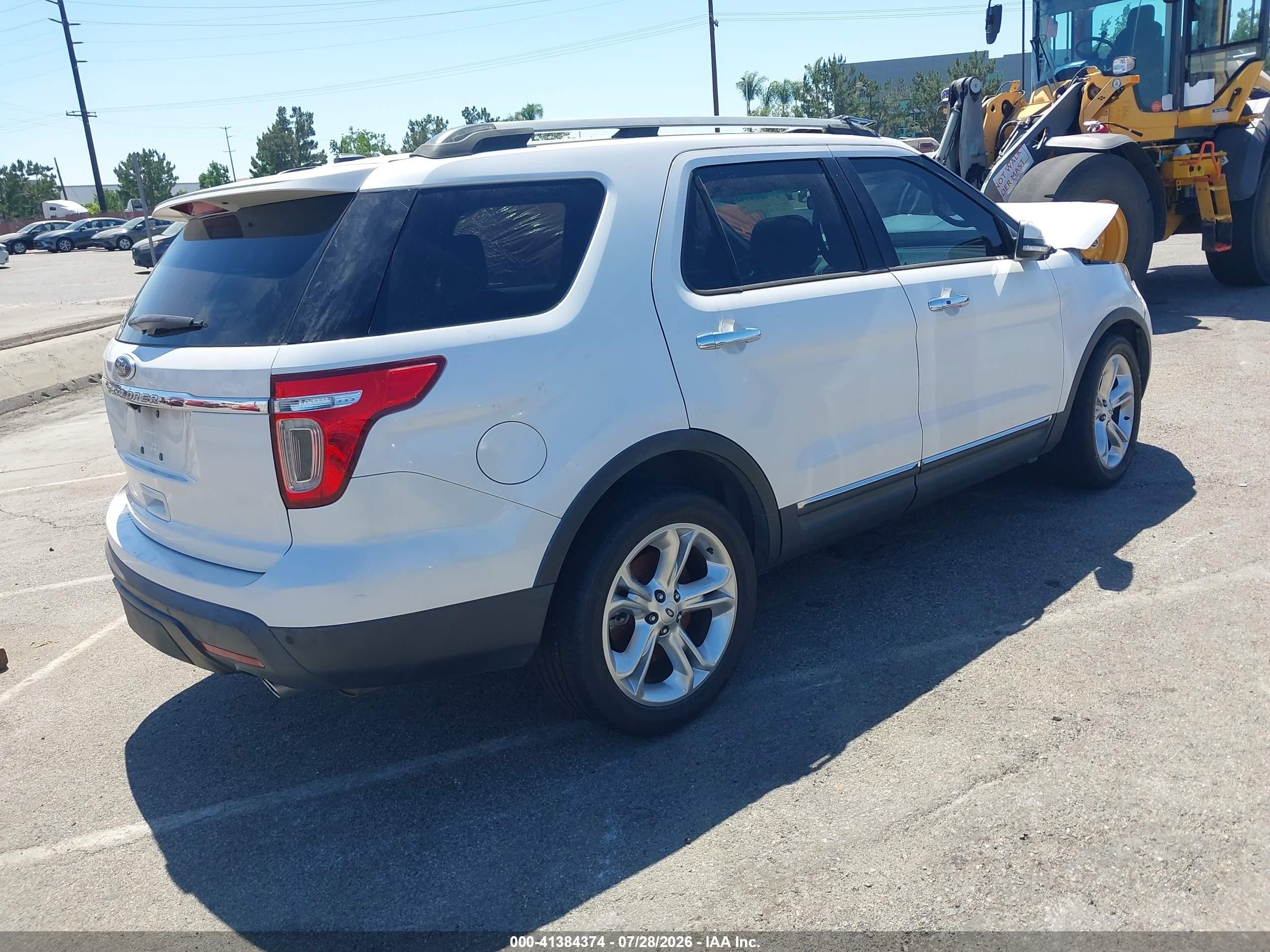 2015 Ford Explorer Limited White vin: 1FM5K7F8XFGA09032