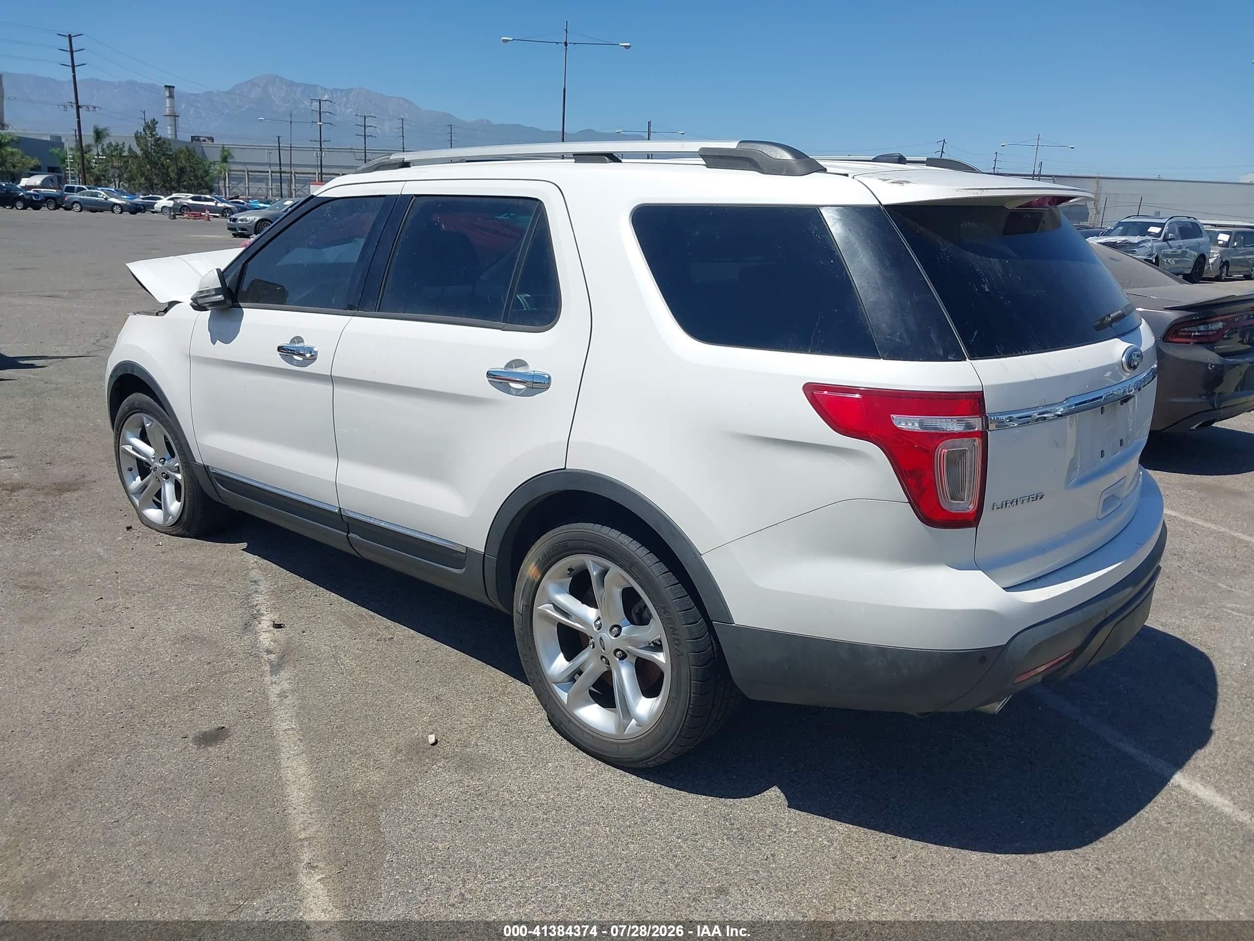 2015 Ford Explorer Limited White vin: 1FM5K7F8XFGA09032