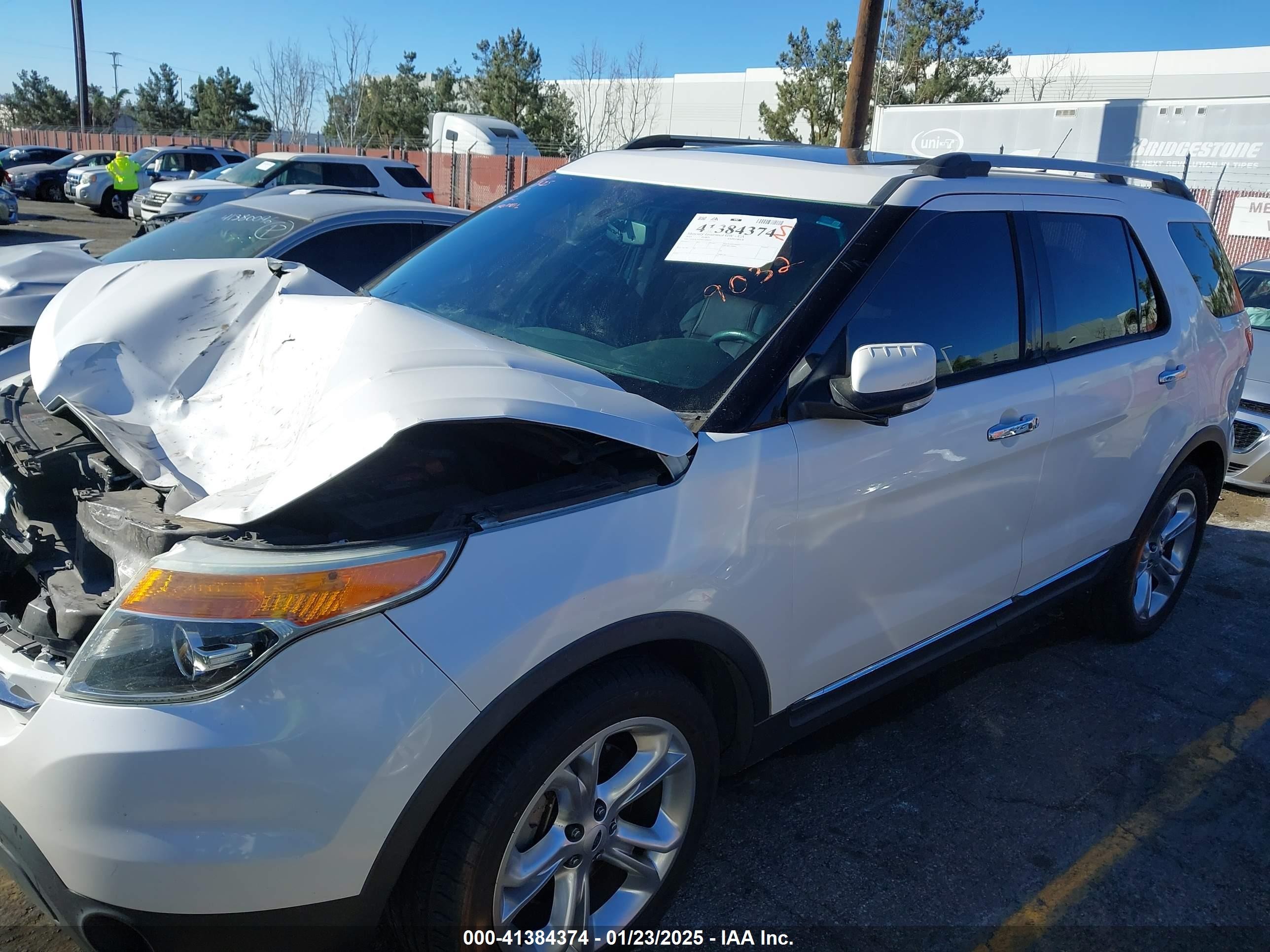 2015 Ford Explorer Limited White vin: 1FM5K7F8XFGA09032