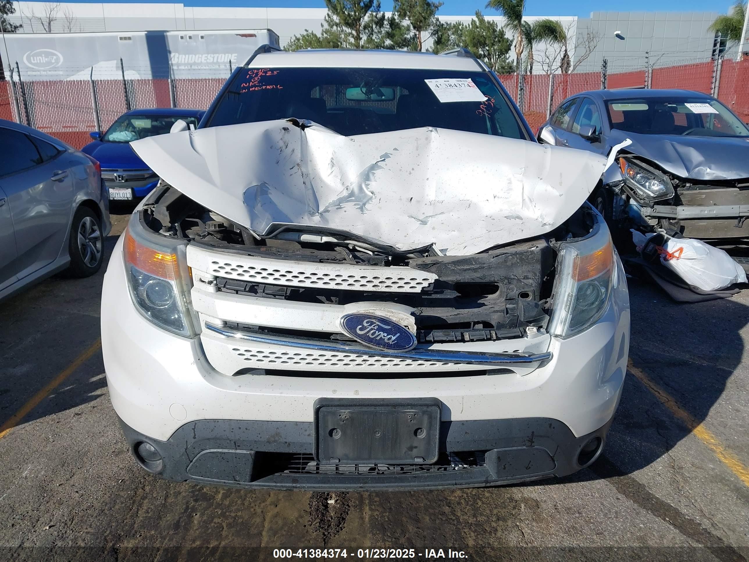 2015 Ford Explorer Limited White vin: 1FM5K7F8XFGA09032