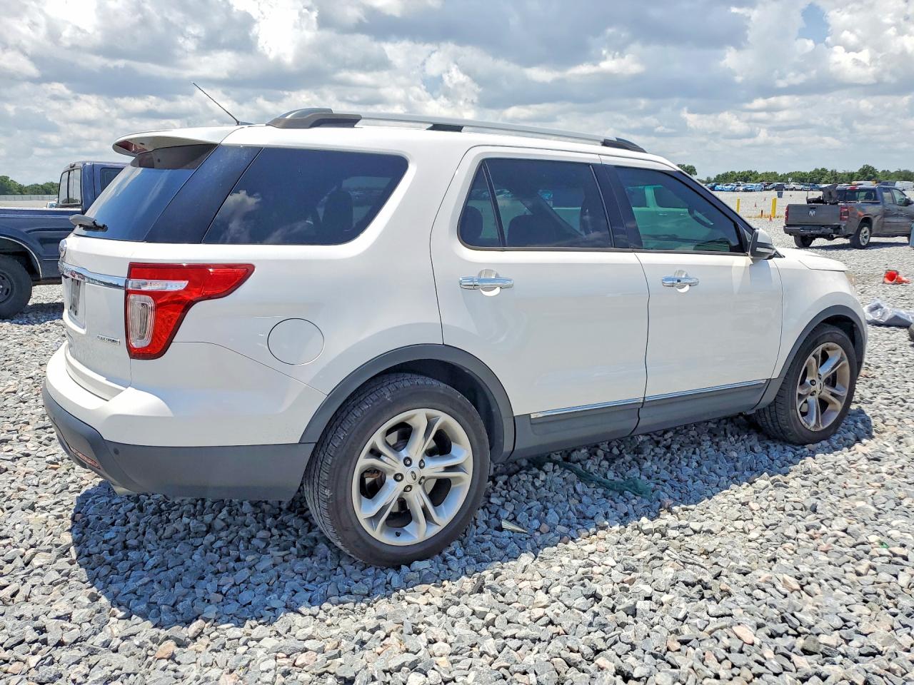 2015 Ford Explorer Limited White vin: 1FM5K7F8XFGB87717