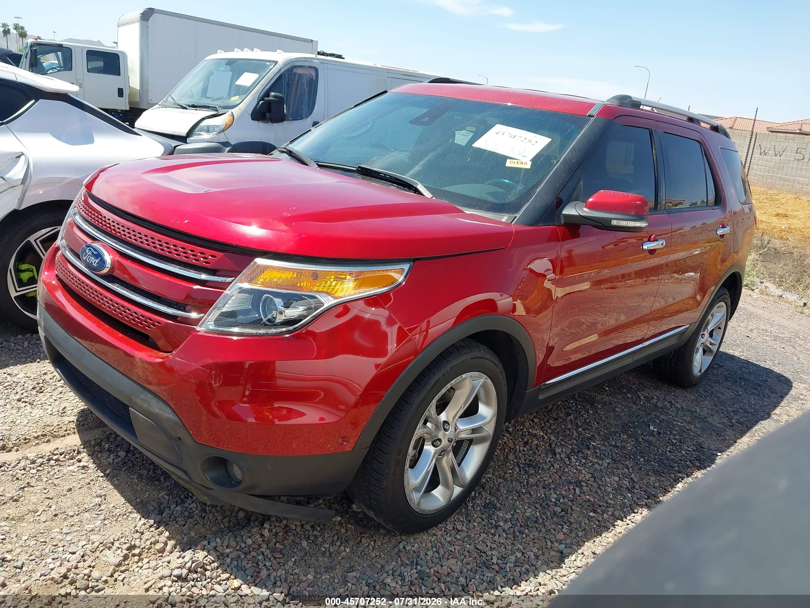 2013 Ford Explorer Limited Red vin: 1FM5K7F90DGC29933