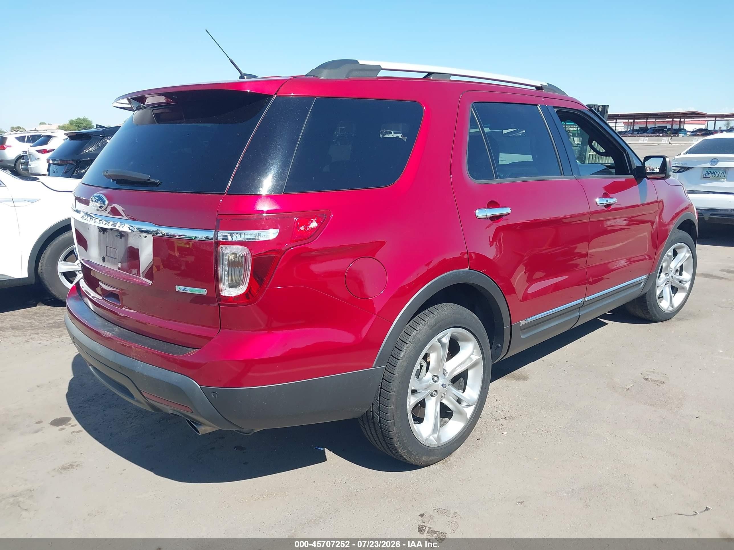 2013 Ford Explorer Limited Red vin: 1FM5K7F90DGC29933