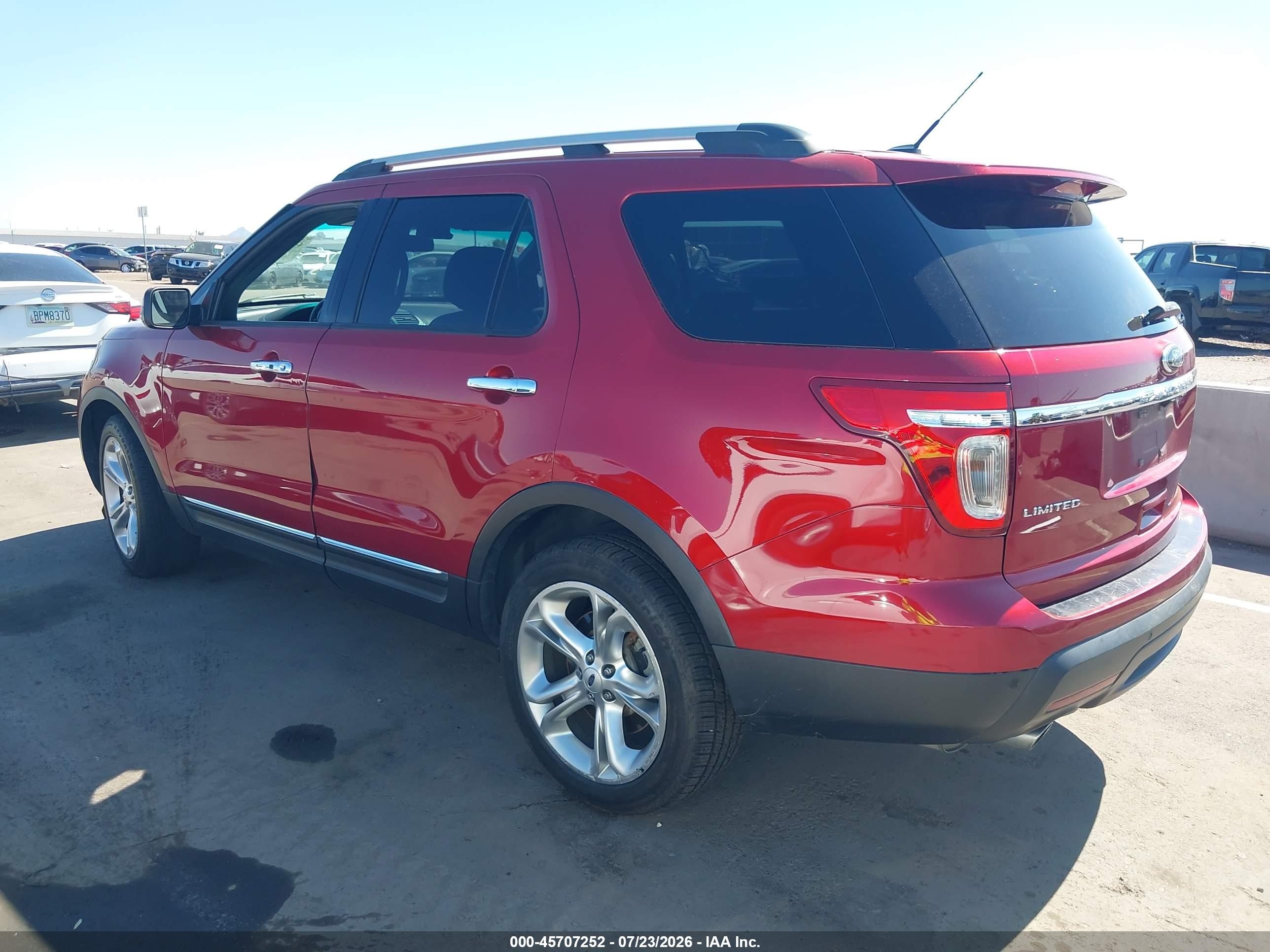 2013 Ford Explorer Limited Red vin: 1FM5K7F90DGC29933