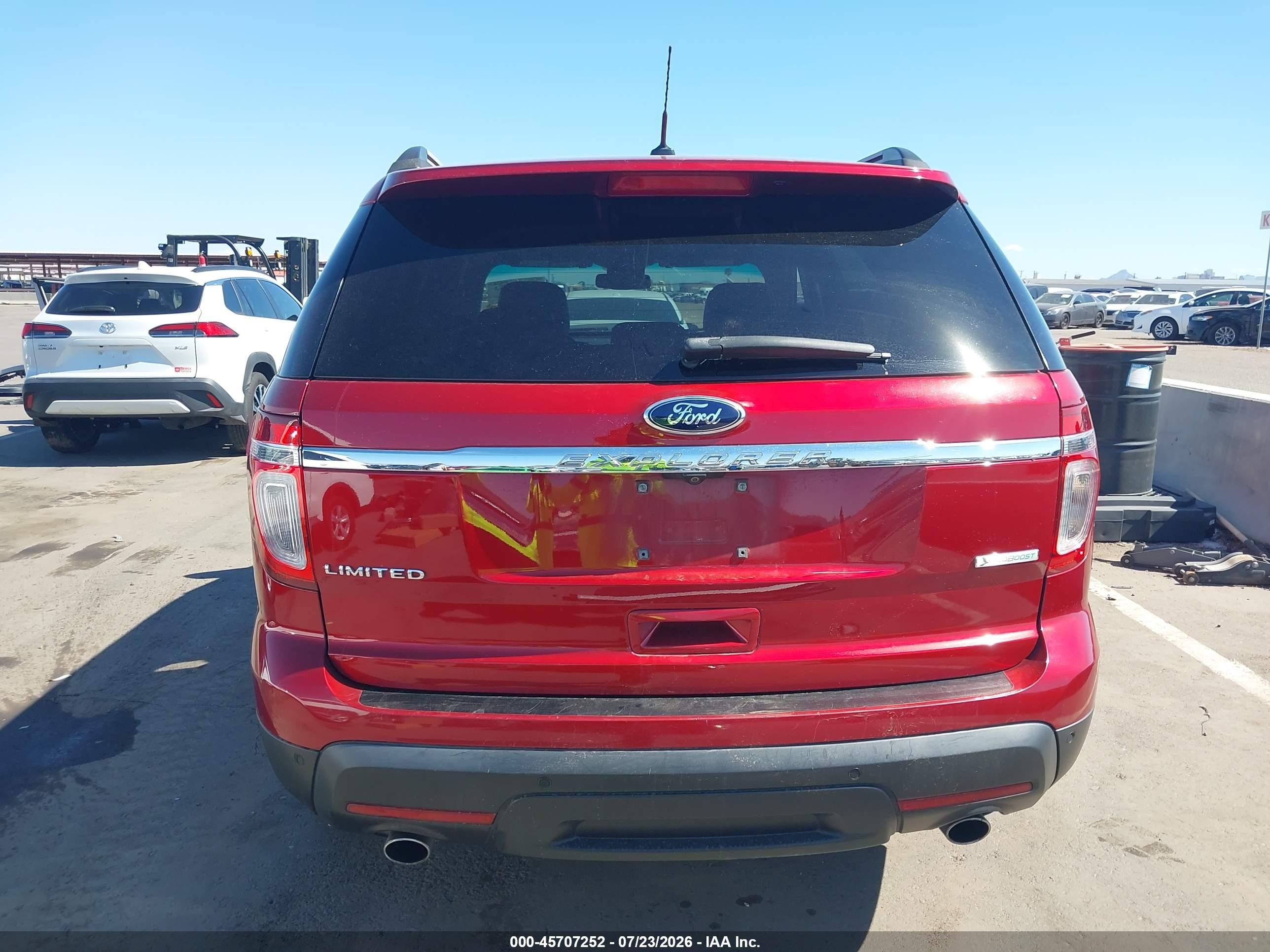 2013 Ford Explorer Limited Red vin: 1FM5K7F90DGC29933