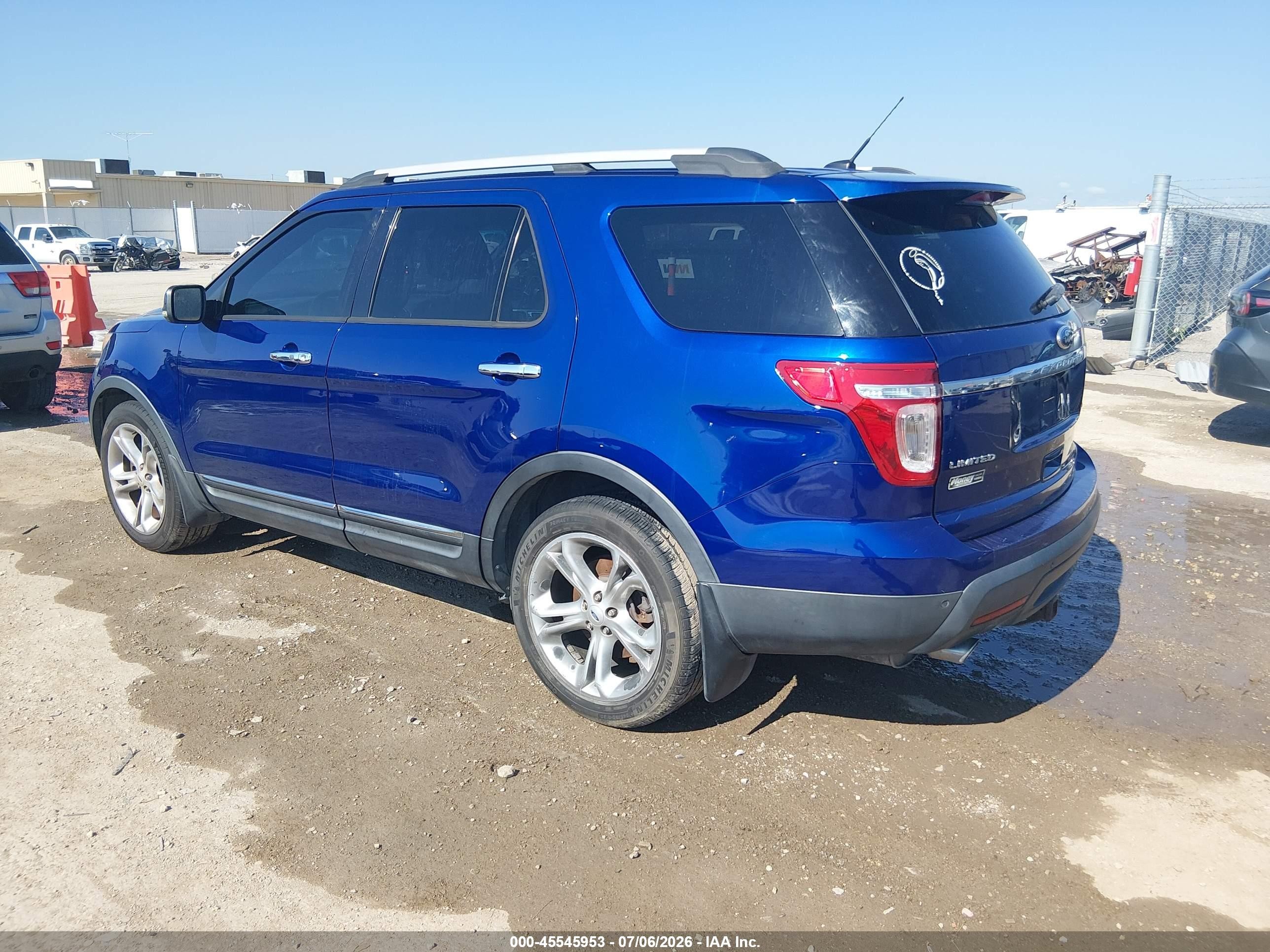2013 Ford Explorer Limited Blue vin: 1FM5K7F95DGA79866