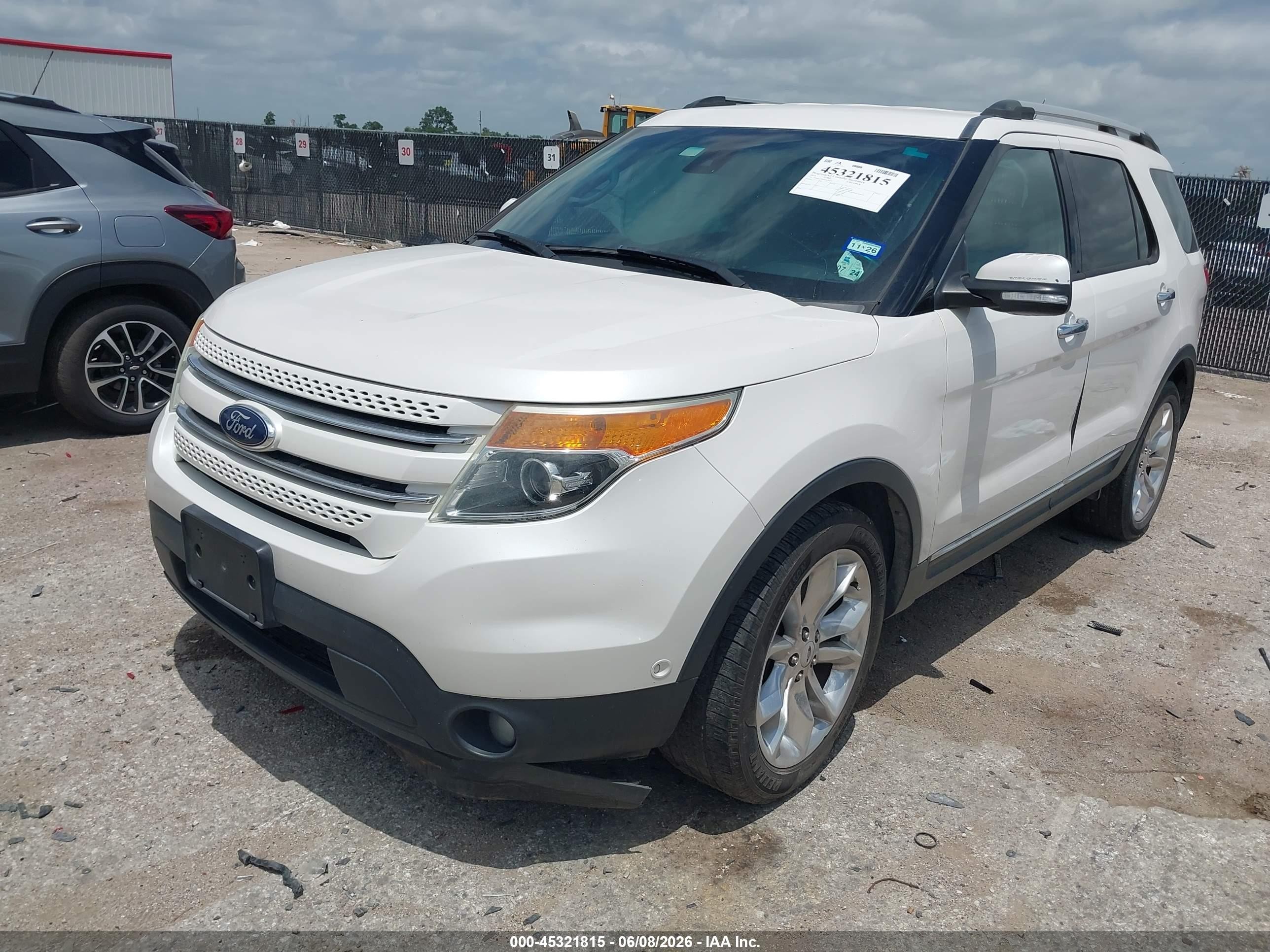 2014 Ford Explorer Limited White vin: 1FM5K7F95EGA26179