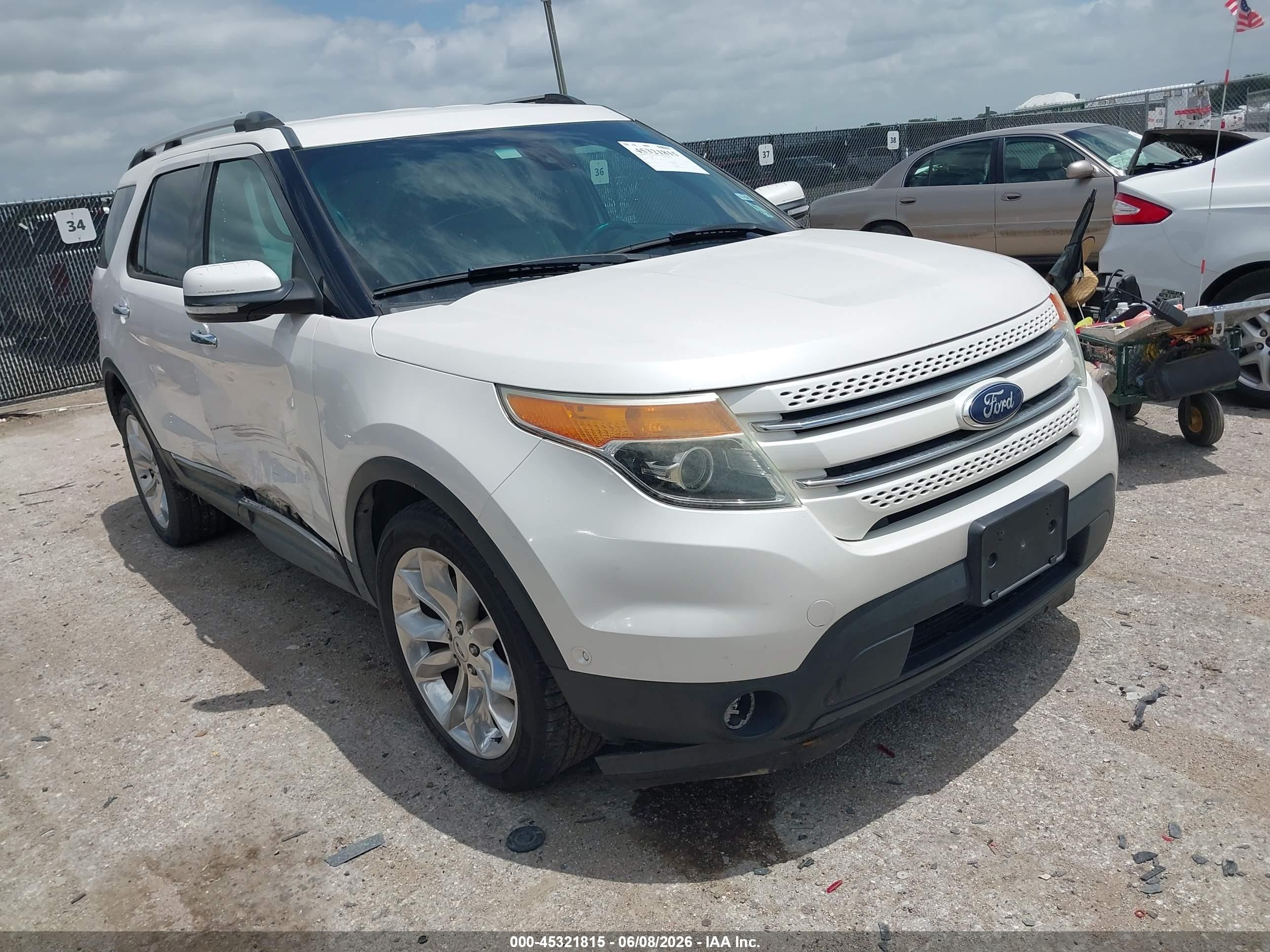 2014 Ford Explorer Limited White vin: 1FM5K7F95EGA26179
