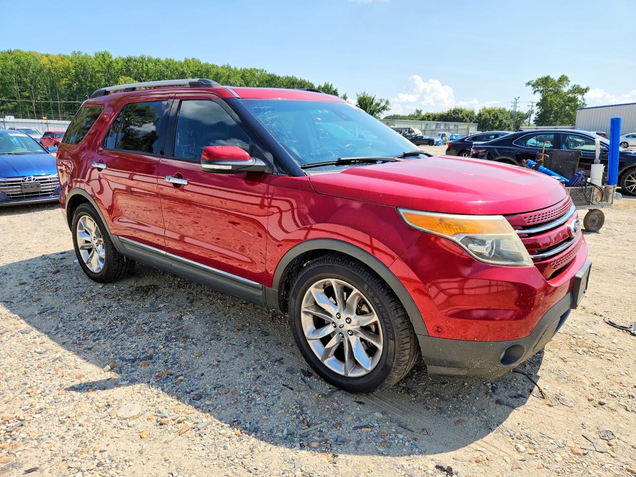 2015 Ford Explorer Limited Red vin: 1FM5K7F96FGA07187
