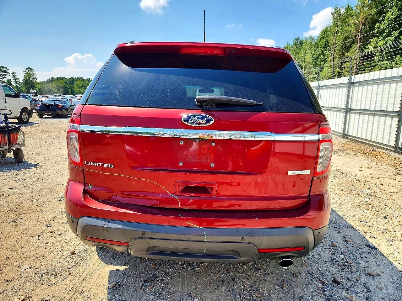 2015 Ford Explorer Limited Red vin: 1FM5K7F96FGA07187