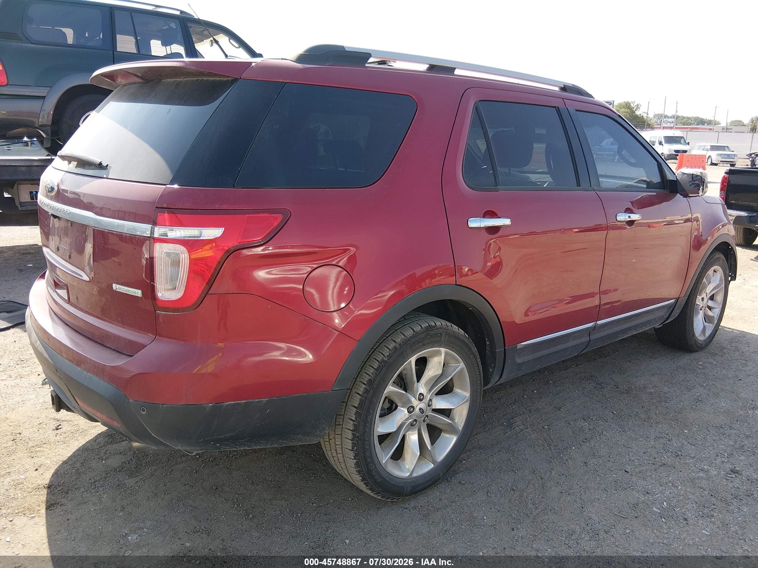 2013 Ford Explorer Limited Red vin: 1FM5K7F99DGA37717