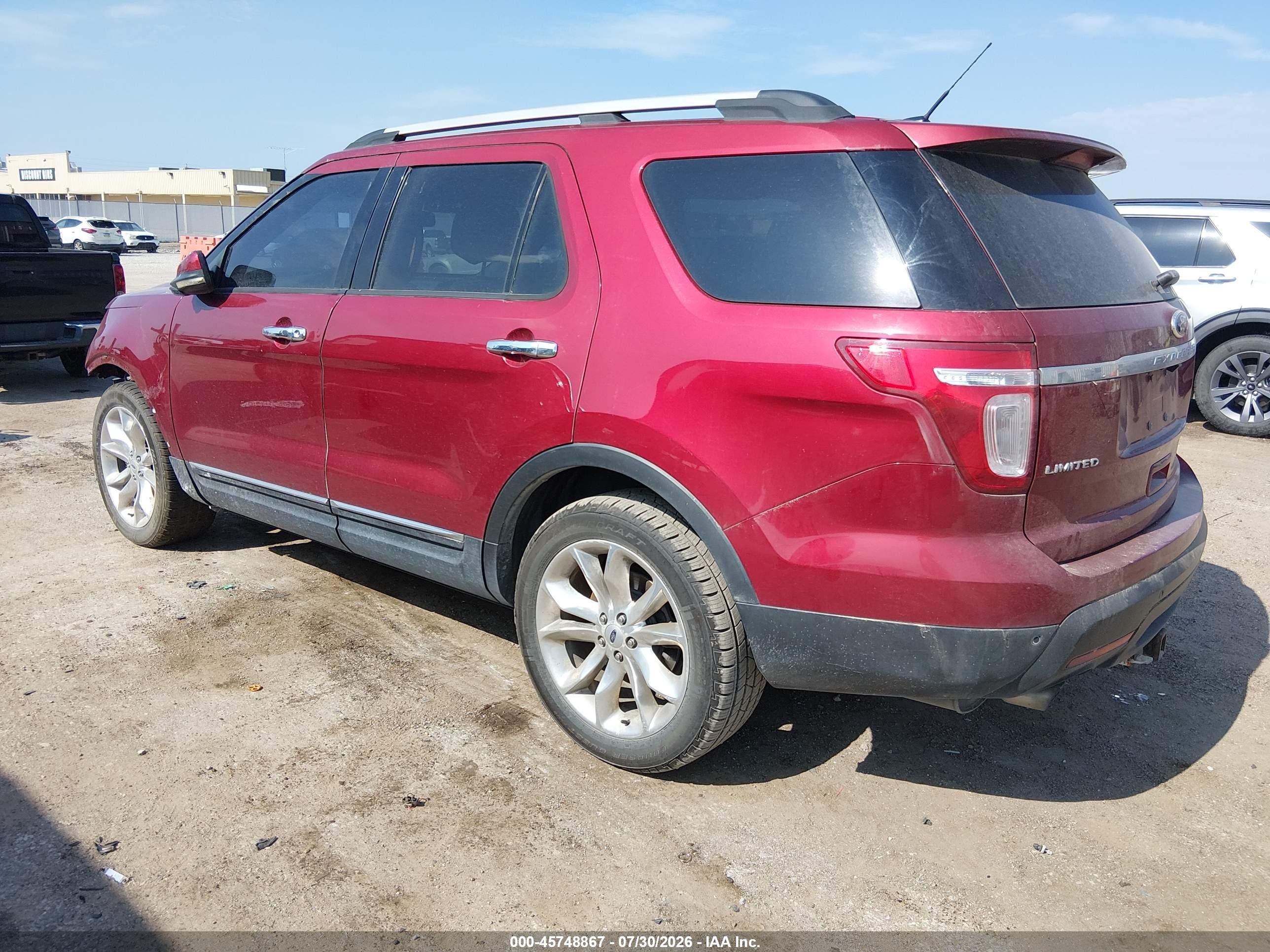 2013 Ford Explorer Limited Red vin: 1FM5K7F99DGA37717