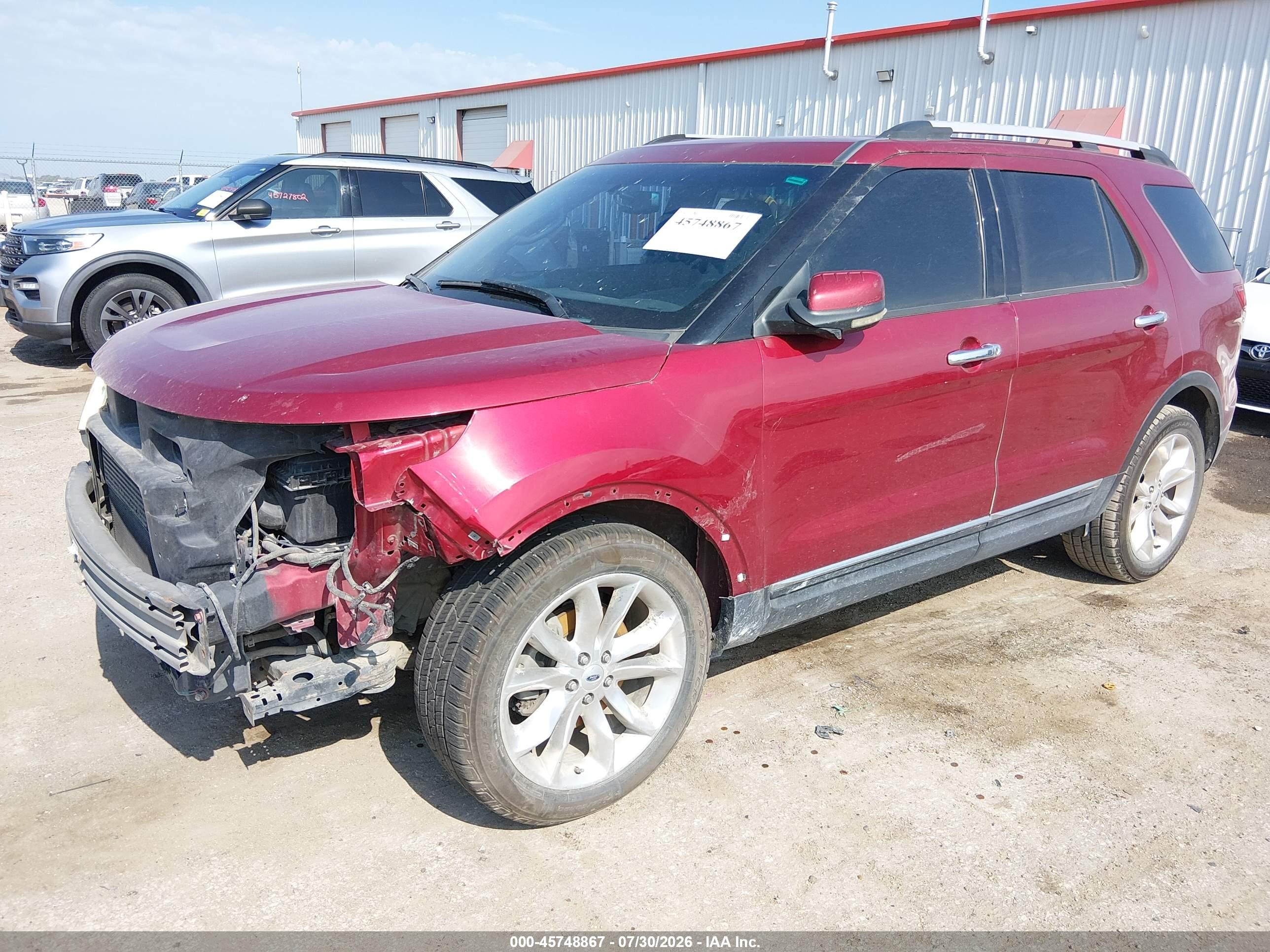 2013 Ford Explorer Limited Red vin: 1FM5K7F99DGA37717