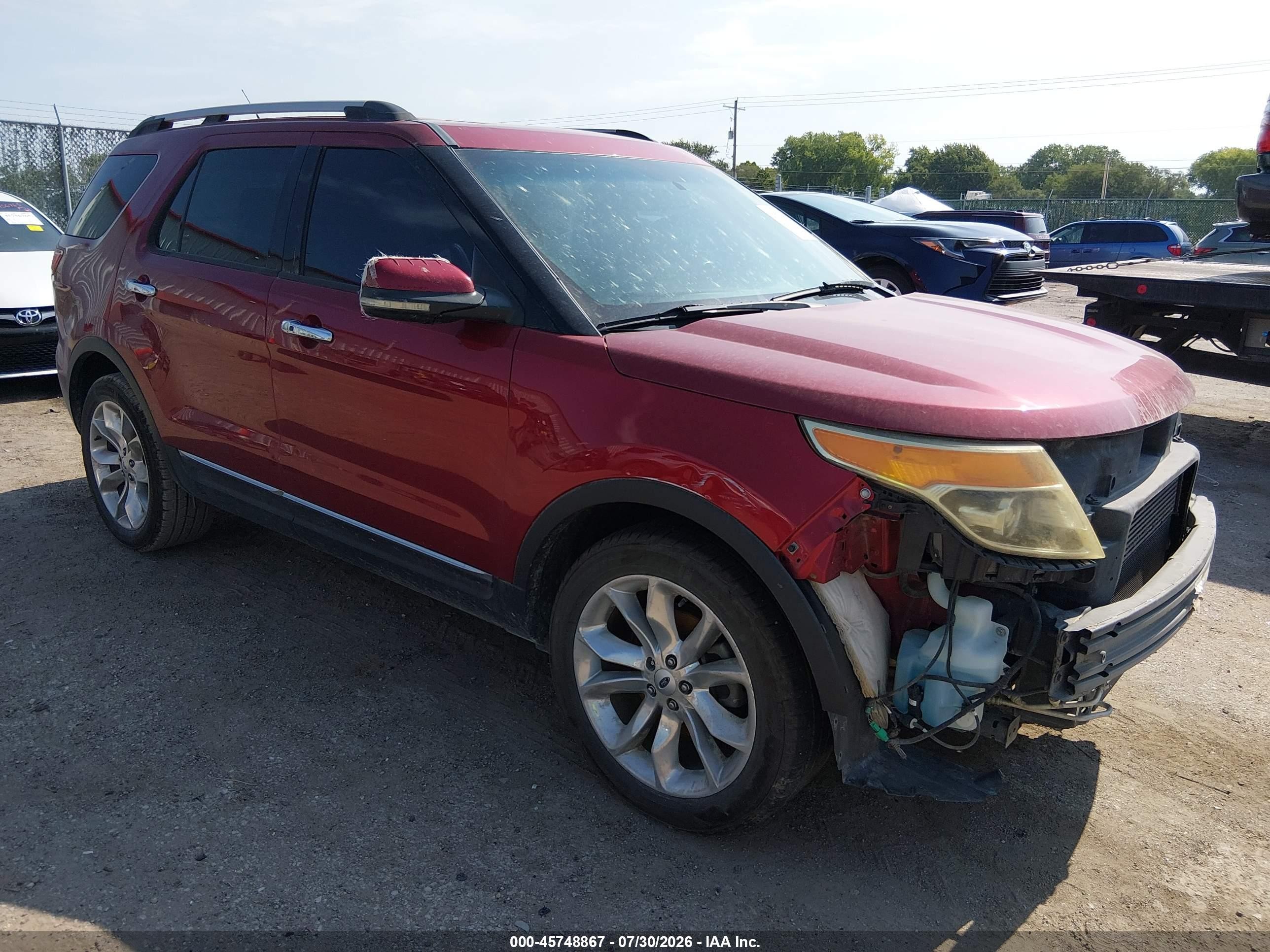 2013 Ford Explorer Limited Red vin: 1FM5K7F99DGA37717