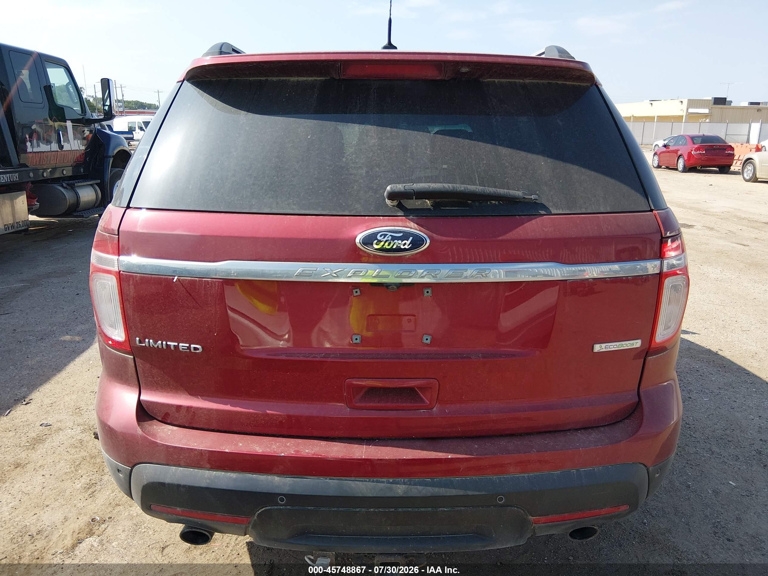 2013 Ford Explorer Limited Red vin: 1FM5K7F99DGA37717