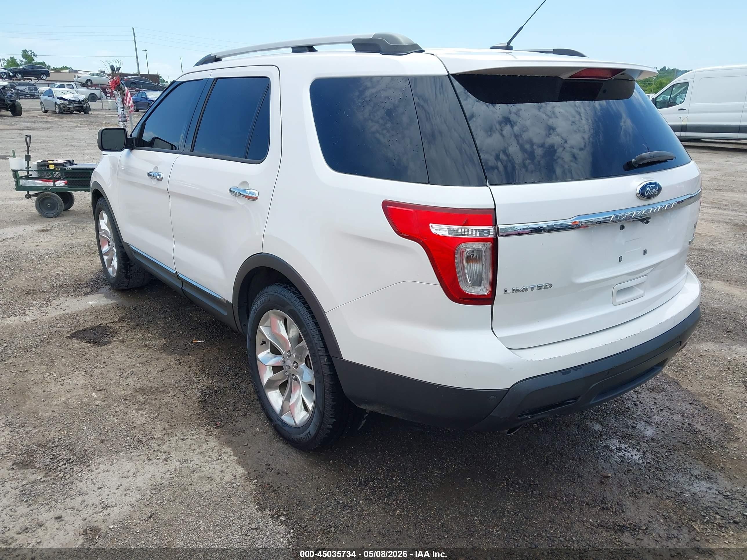 2013 Ford Explorer Limited White vin: 1FM5K7F9XDGA87901
