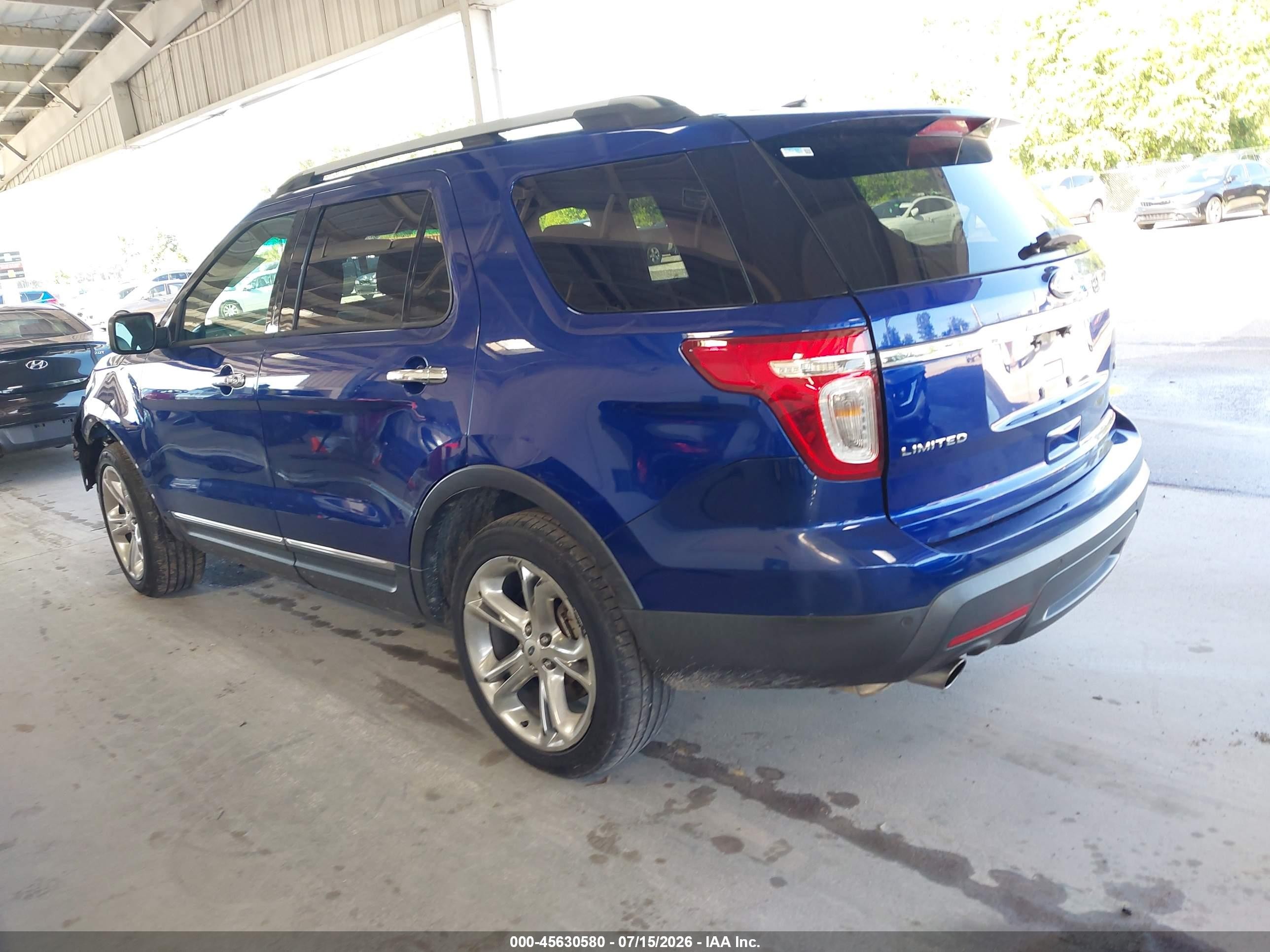 2013 Ford Explorer Limited Blue vin: 1FM5K7F9XDGC52541