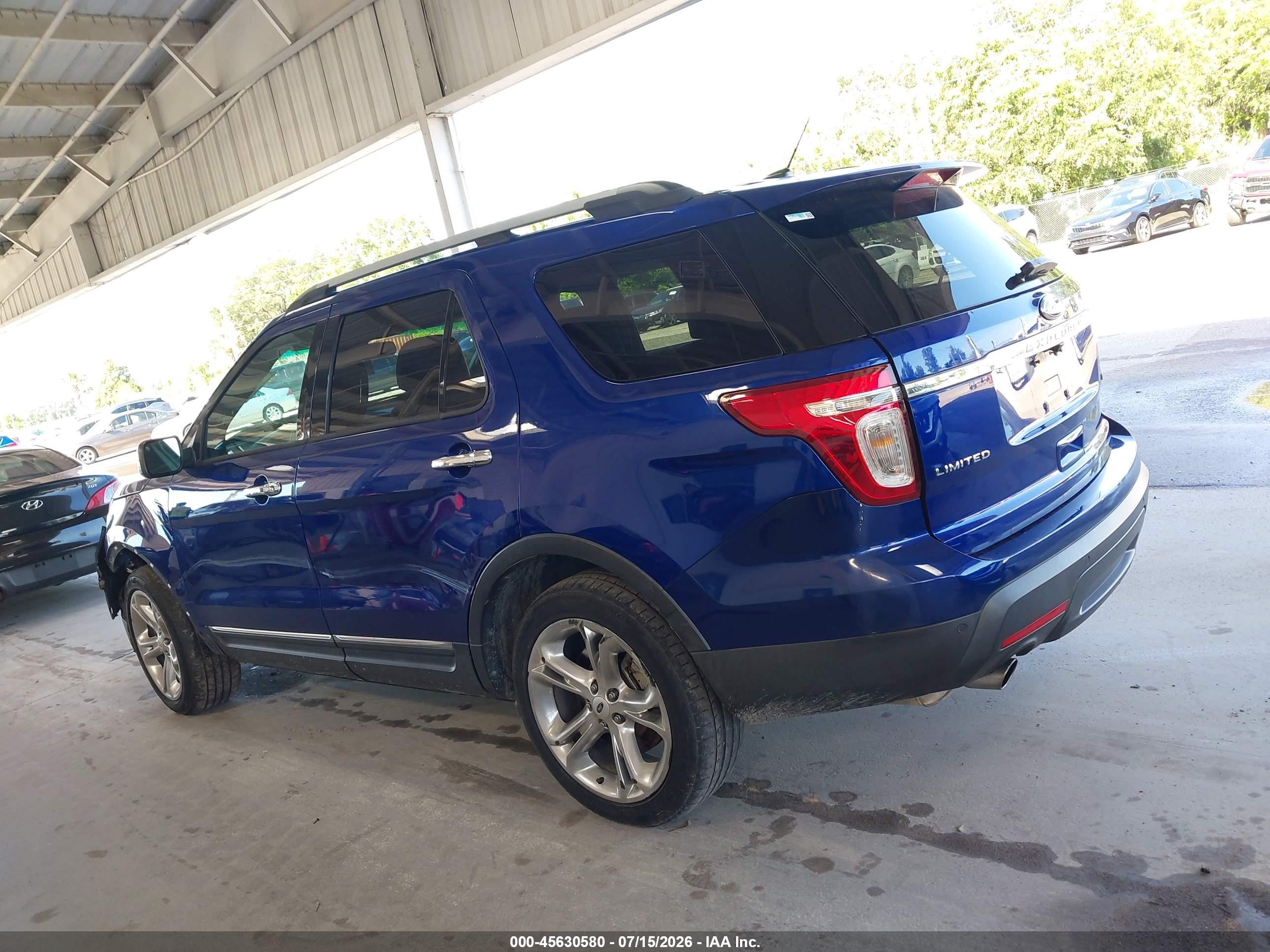 2013 Ford Explorer Limited Blue vin: 1FM5K7F9XDGC52541