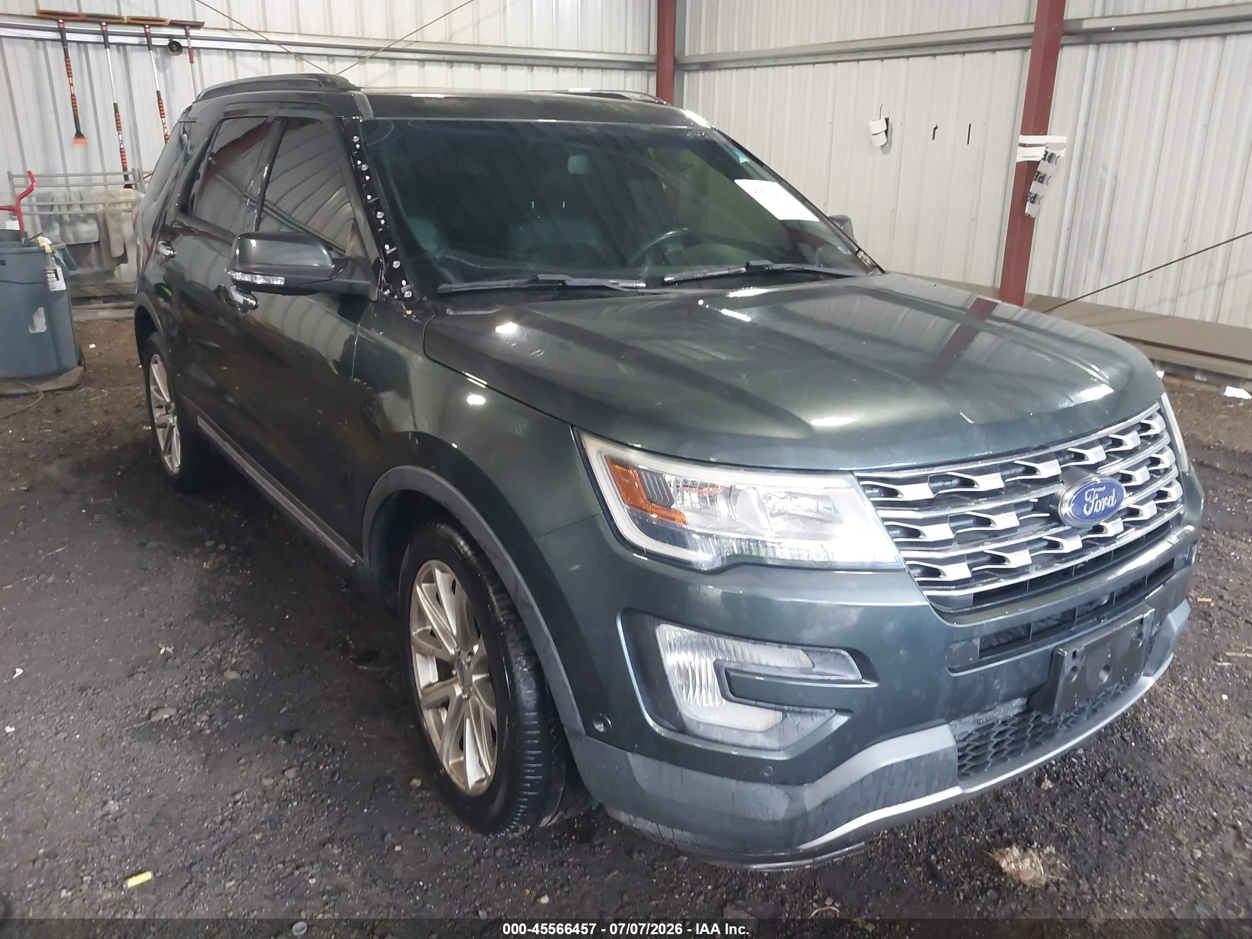 2016 Ford Explorer Limited Green vin: 1FM5K7FH5GGA69222