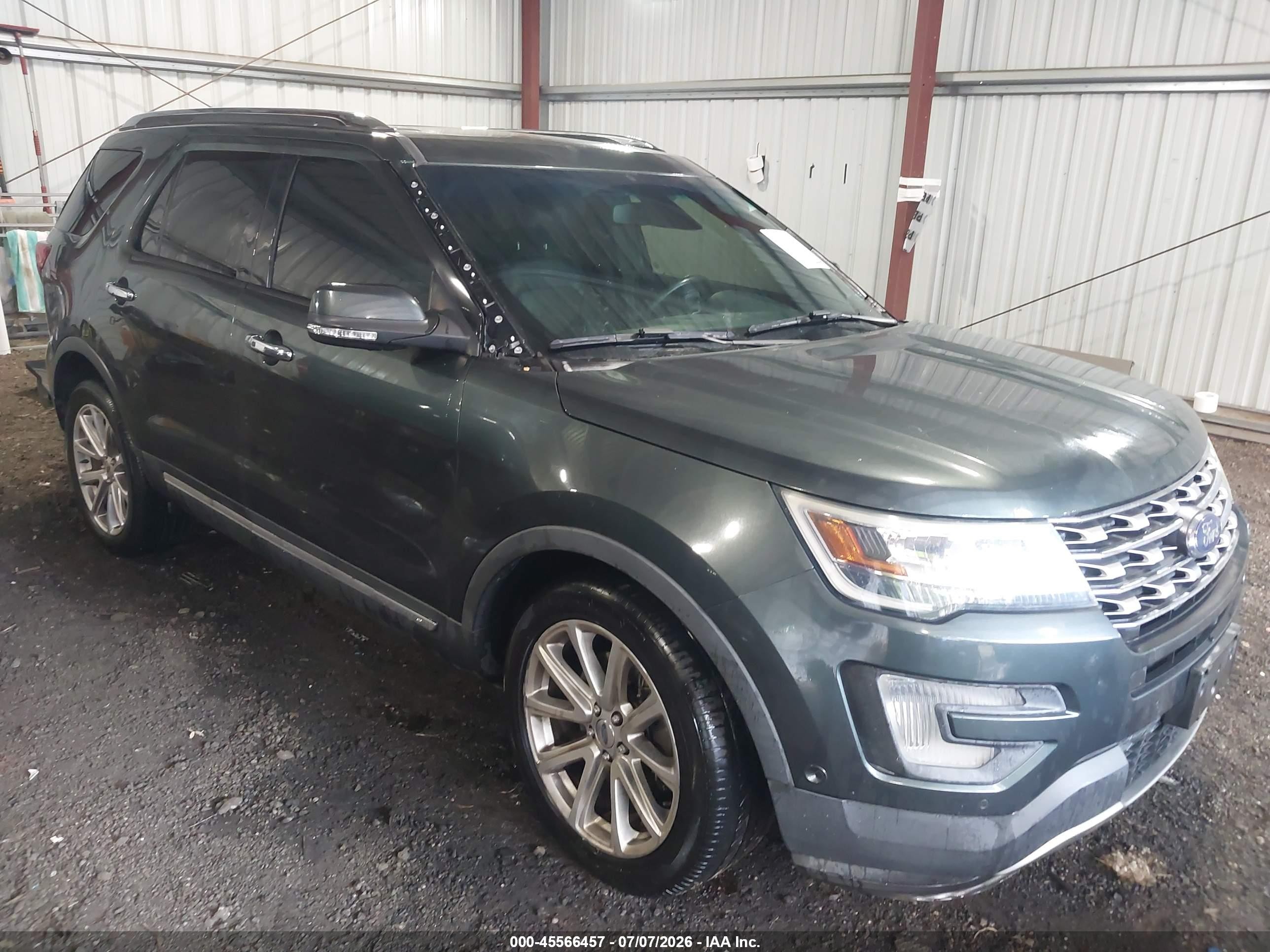 2016 Ford Explorer Limited Green vin: 1FM5K7FH5GGA69222