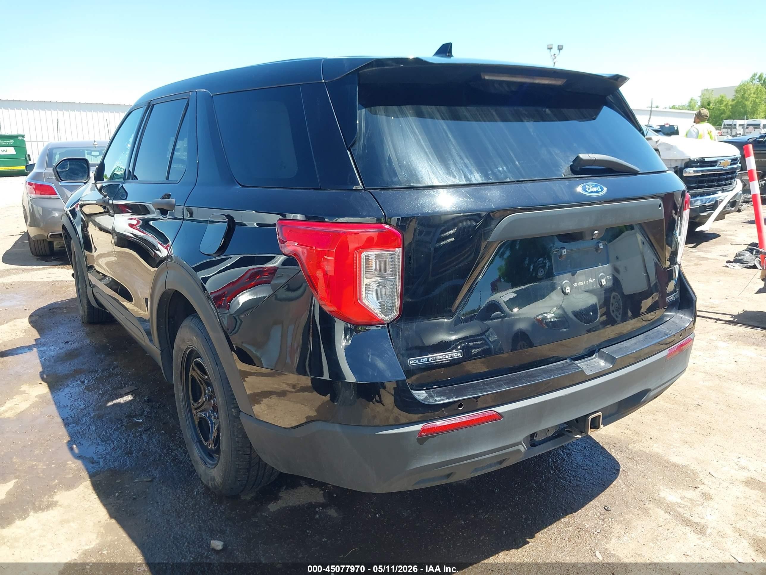 2020 Ford Police Interceptor Utility Black vin: 1FM5K8AB0LGD19811