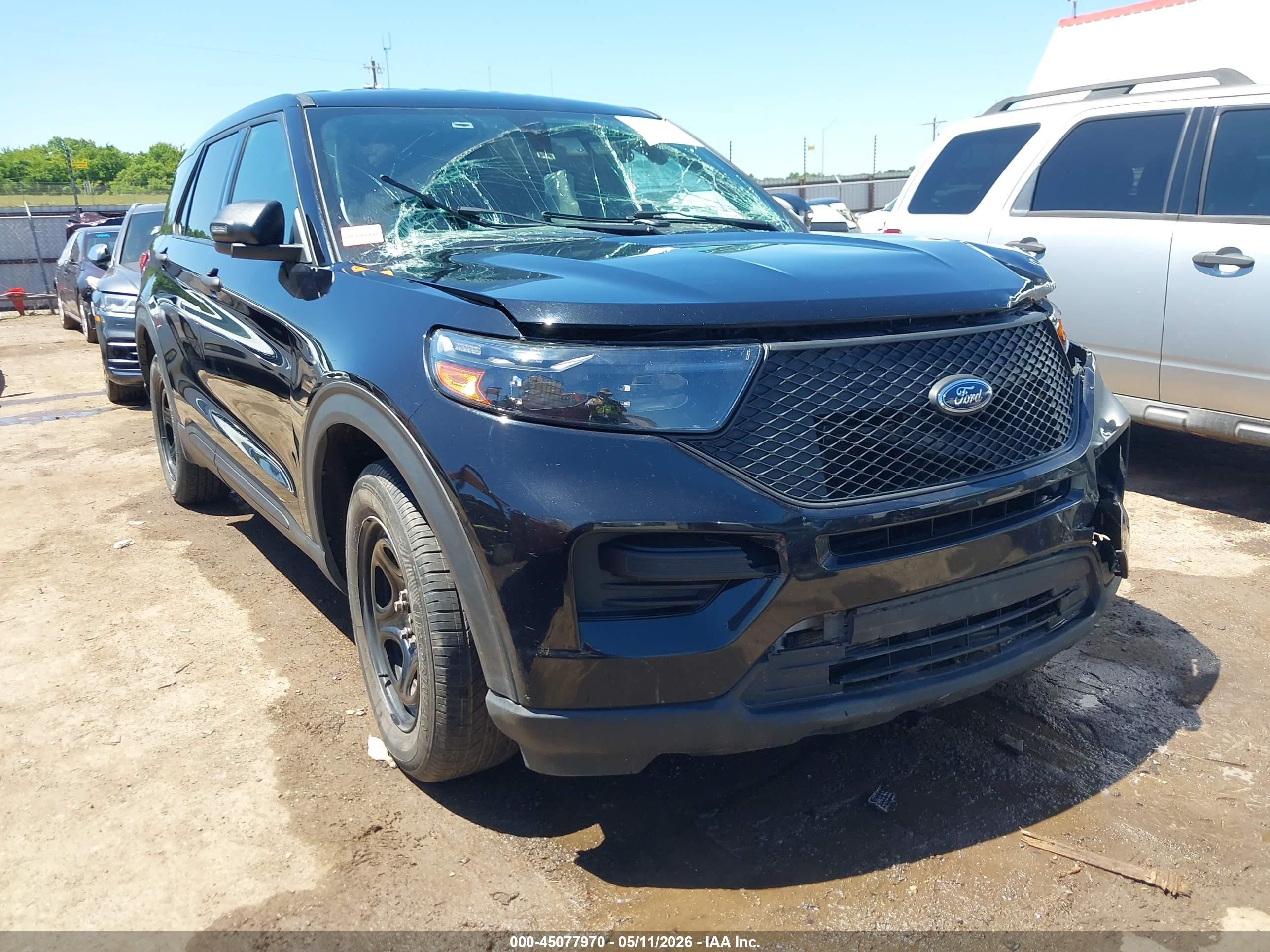 2020 Ford Police Interceptor Utility Black vin: 1FM5K8AB0LGD19811