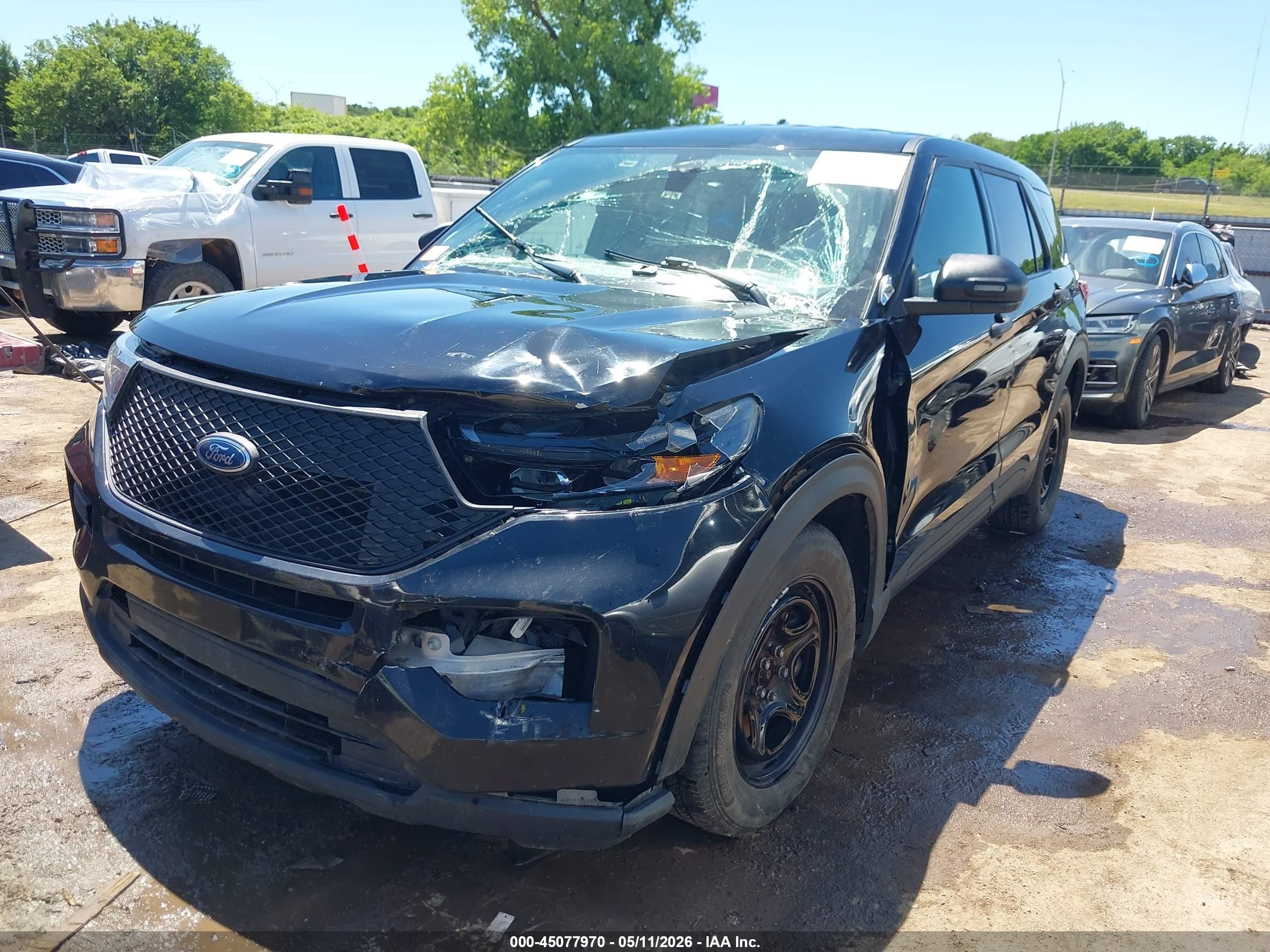 2020 Ford Police Interceptor Utility Black vin: 1FM5K8AB0LGD19811
