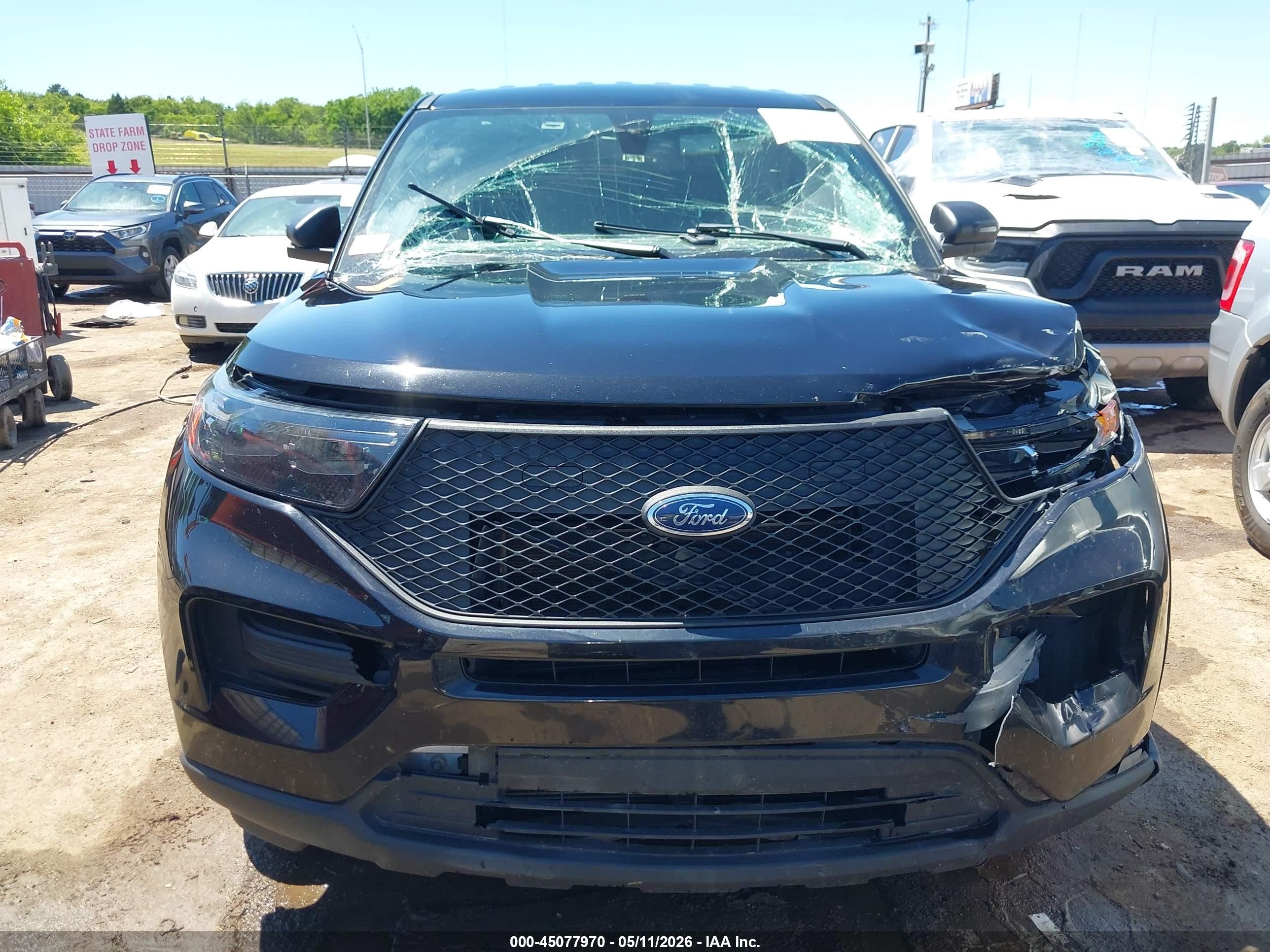 2020 Ford Police Interceptor Utility Black vin: 1FM5K8AB0LGD19811