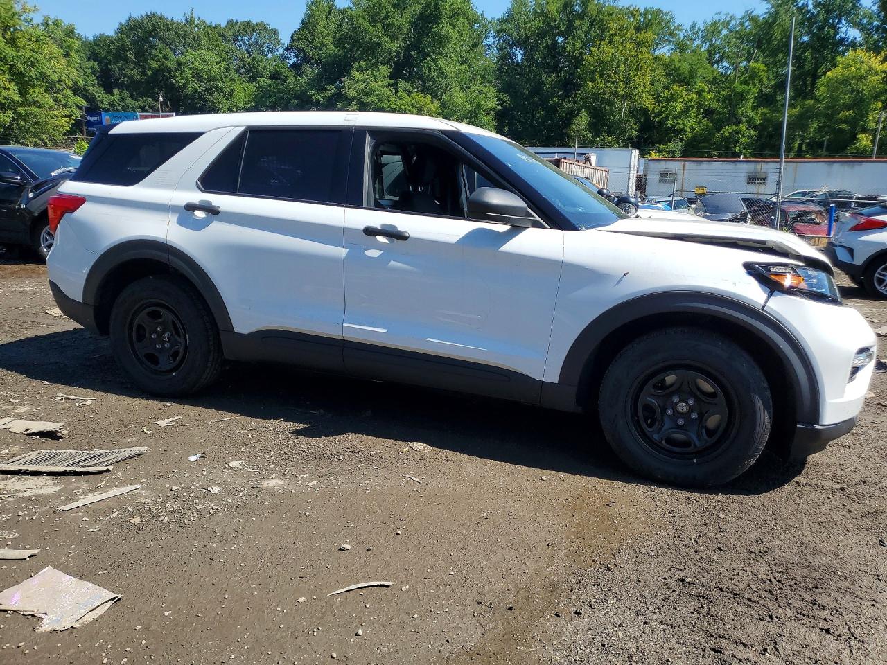 2021 Ford Explorer Police Interceptor White vin: 1FM5K8AB1MGA52812