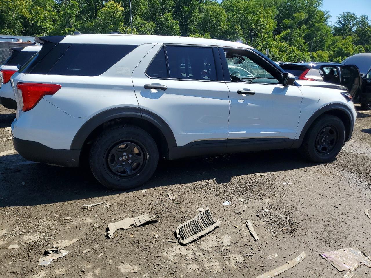 2021 Ford Explorer Police Interceptor White vin: 1FM5K8AB1MGA52812