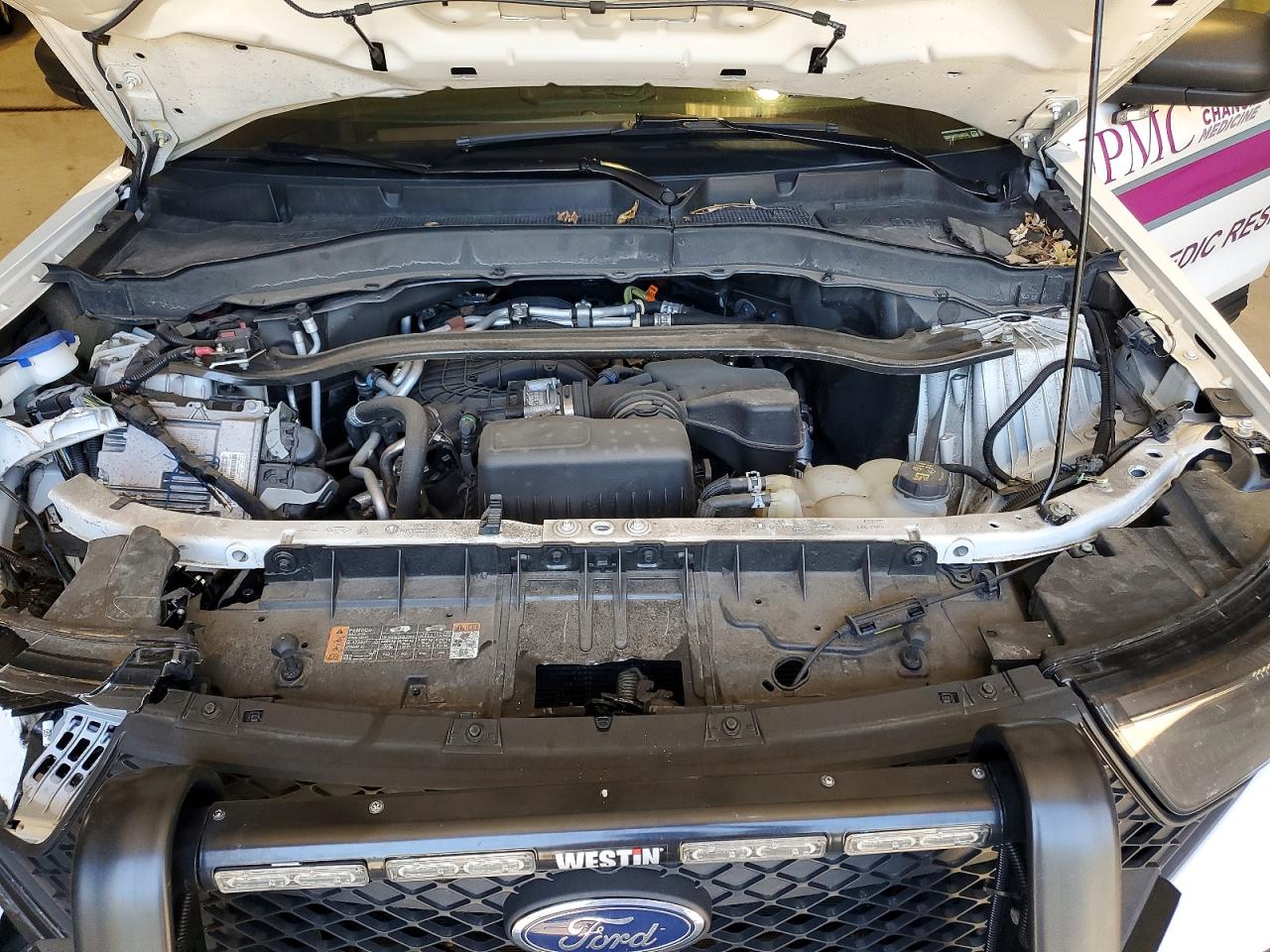 2023 Ford Explorer Police Interceptor White vin: 1FM5K8AB2PGA62575