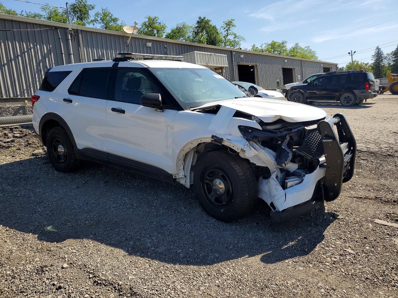 2023 Ford Explorer Police Interceptor White vin: 1FM5K8AB2PGA62575