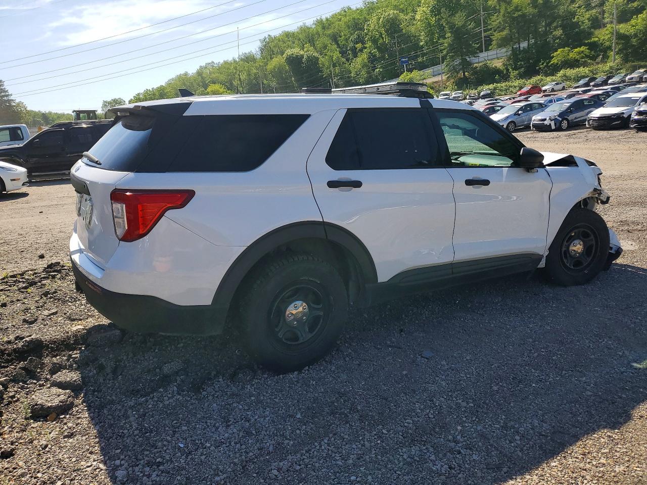 2023 Ford Explorer Police Interceptor White vin: 1FM5K8AB2PGA62575