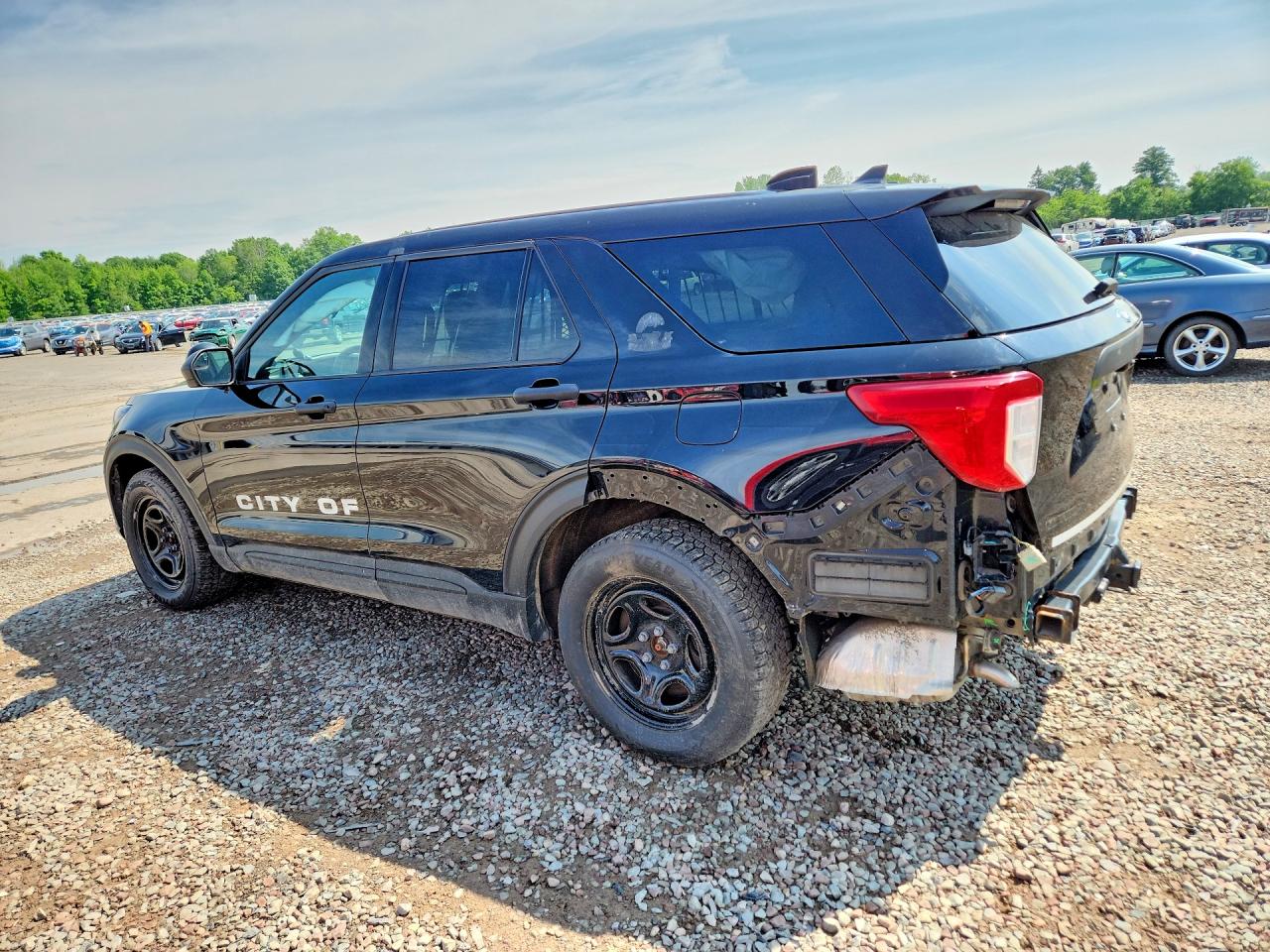 2023 Ford Explorer Police Interceptor Black vin: 1FM5K8AB2PGA62771