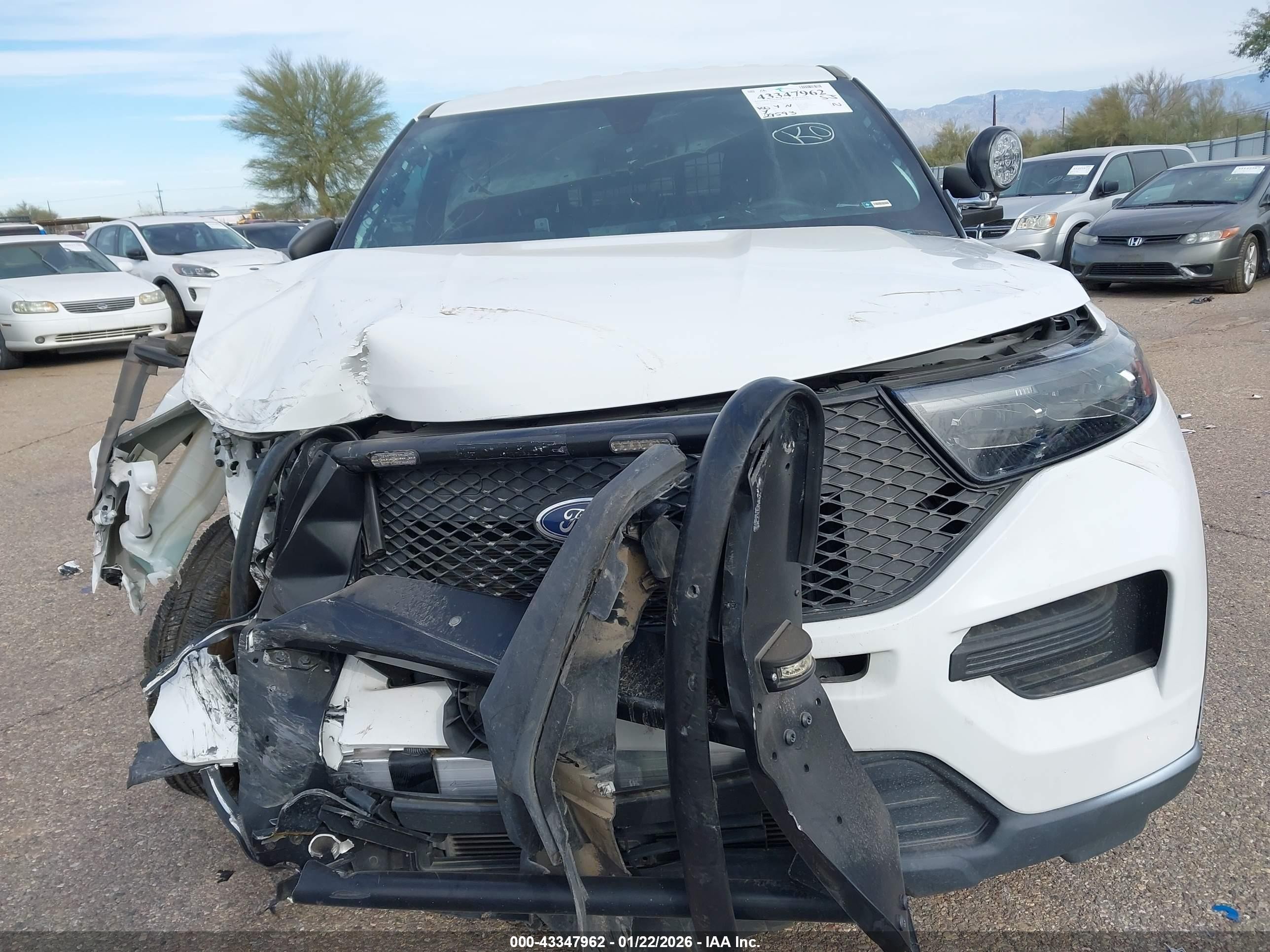 2021 Ford Explorer Police Interceptor White vin: 1FM5K8AB3MGA42430