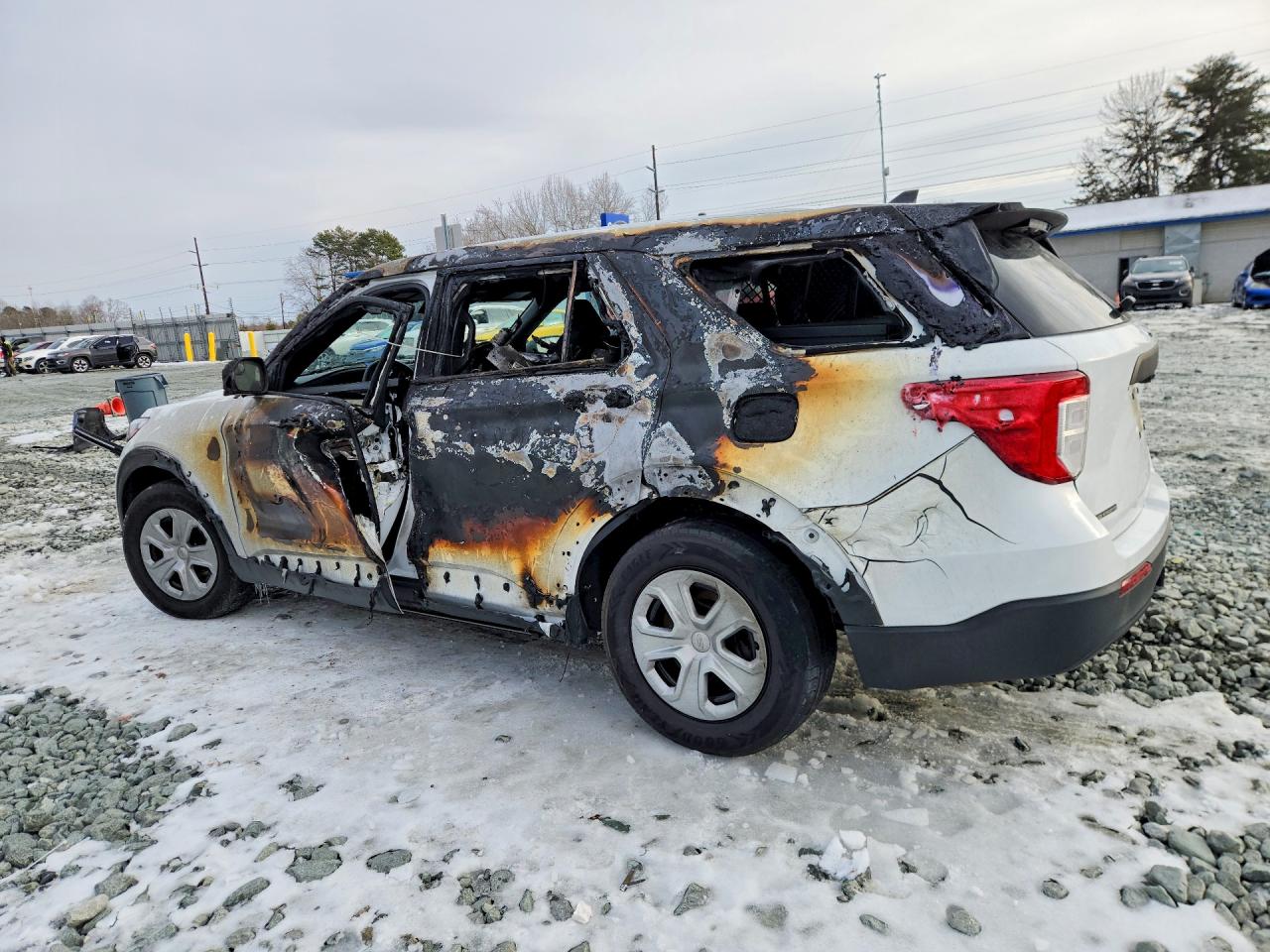 2021 Ford Explorer Police Interceptor White vin: 1FM5K8AB3MGC46984