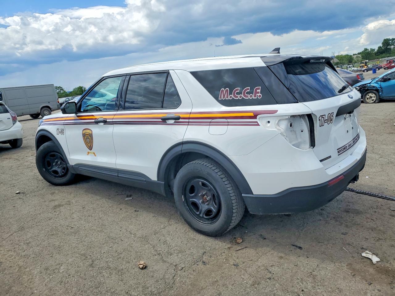 2021 Ford Explorer Police Interceptor White vin: 1FM5K8AB5MGA87482
