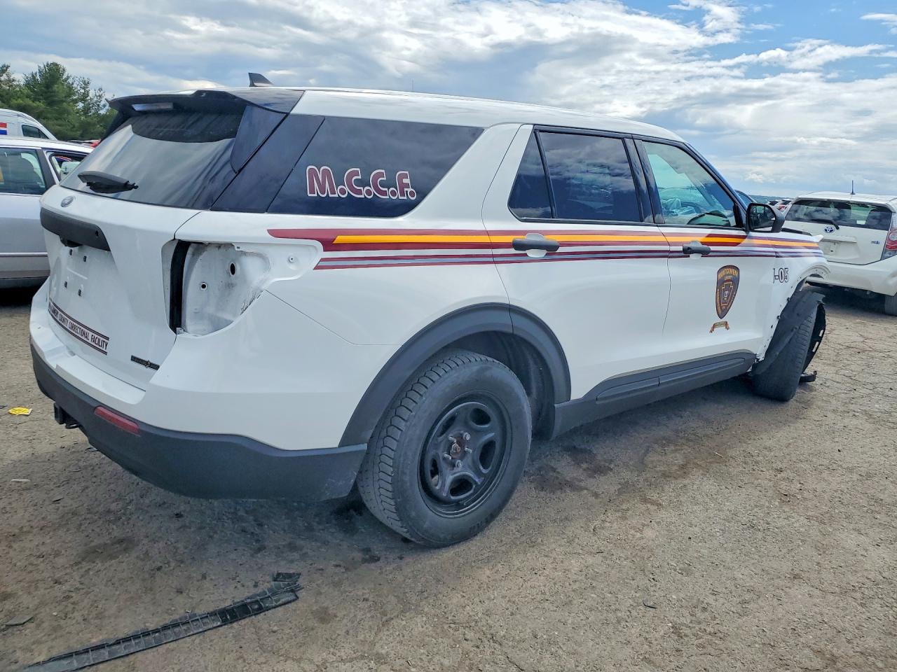 2021 Ford Explorer Police Interceptor White vin: 1FM5K8AB5MGA87482