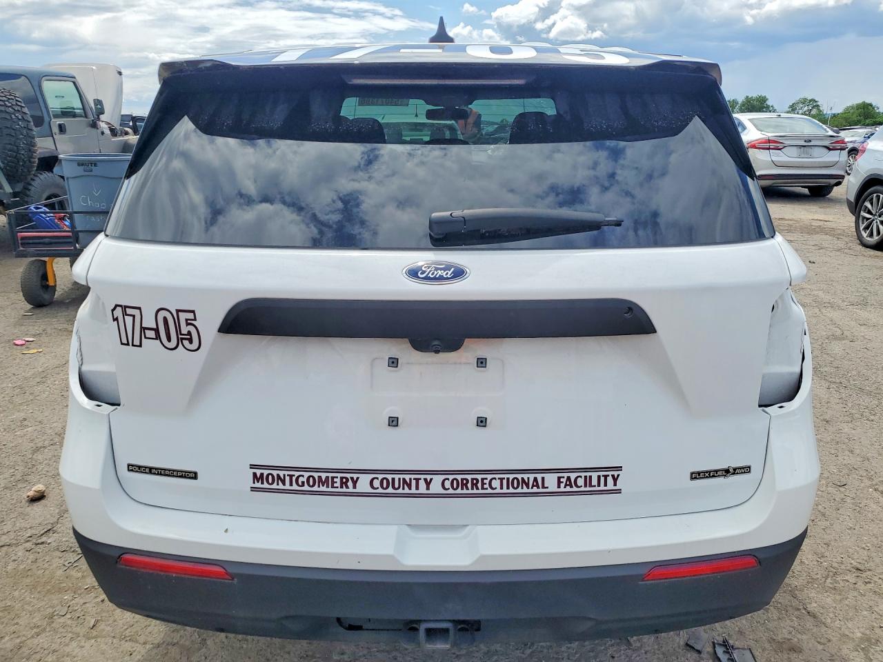 2021 Ford Explorer Police Interceptor White vin: 1FM5K8AB5MGA87482