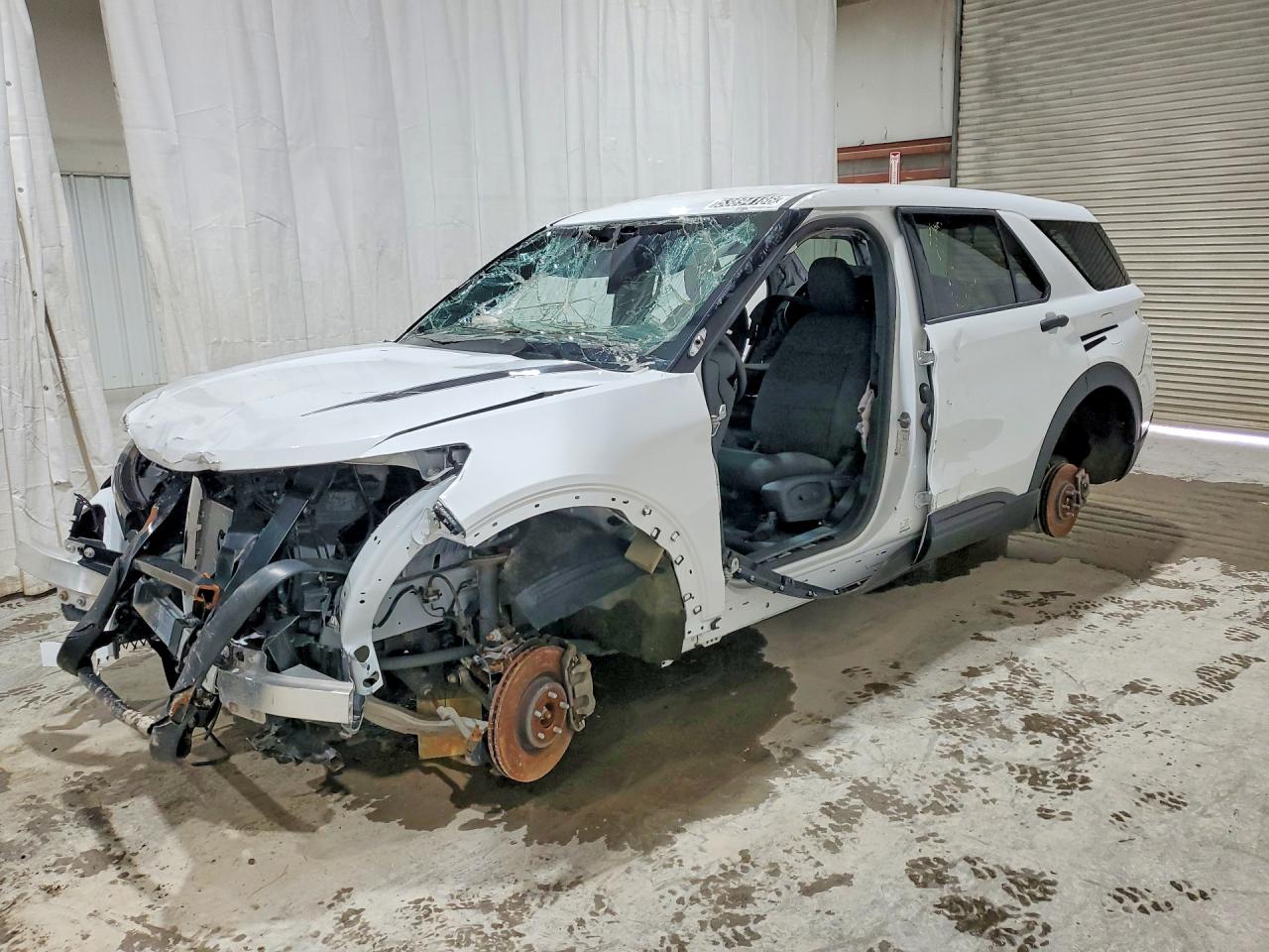 2022 Ford Explorer Police Interceptor White vin: 1FM5K8AB7NGA32470